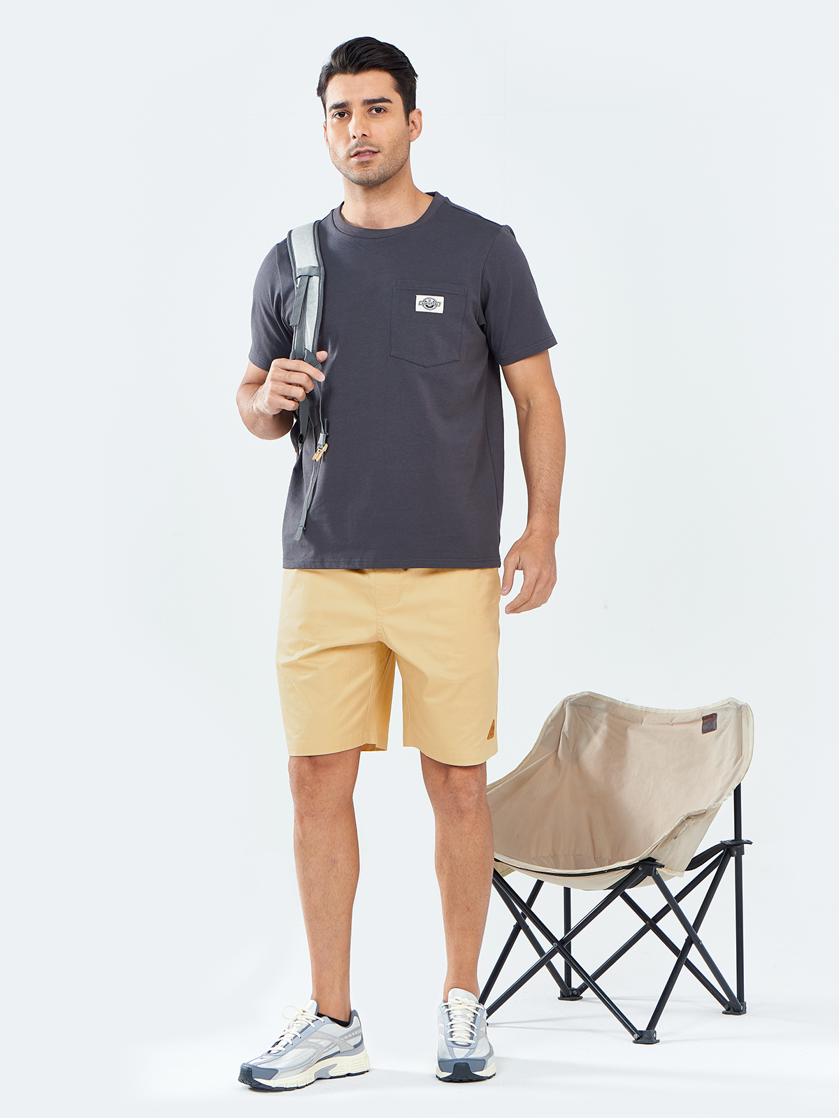 Men's Casual Golf 9" Shorts with Pockets Cotton Stretch for Work Beach