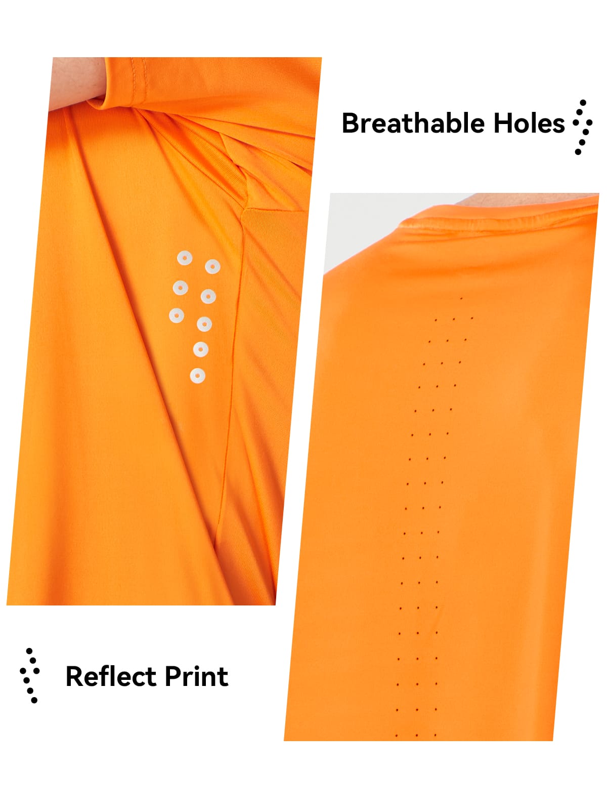 Orange Reflective Safety Details - High Visibility for Night Runs