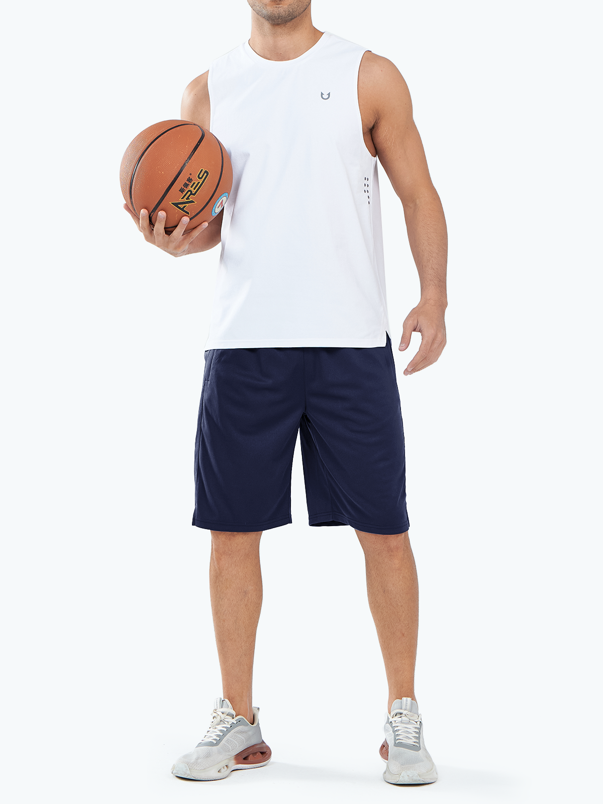 Men's 10" Basketball Sports Long Shorts with Pockets Mesh for Tennis