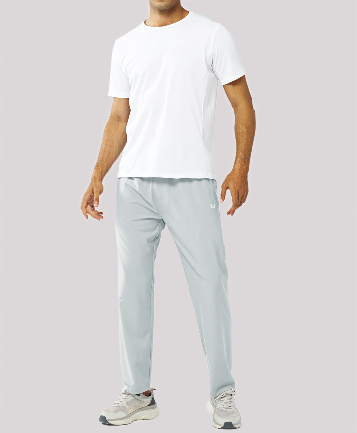 
Men's Lightweight Running Pants with Zipper Pockets — Glacier Grey
