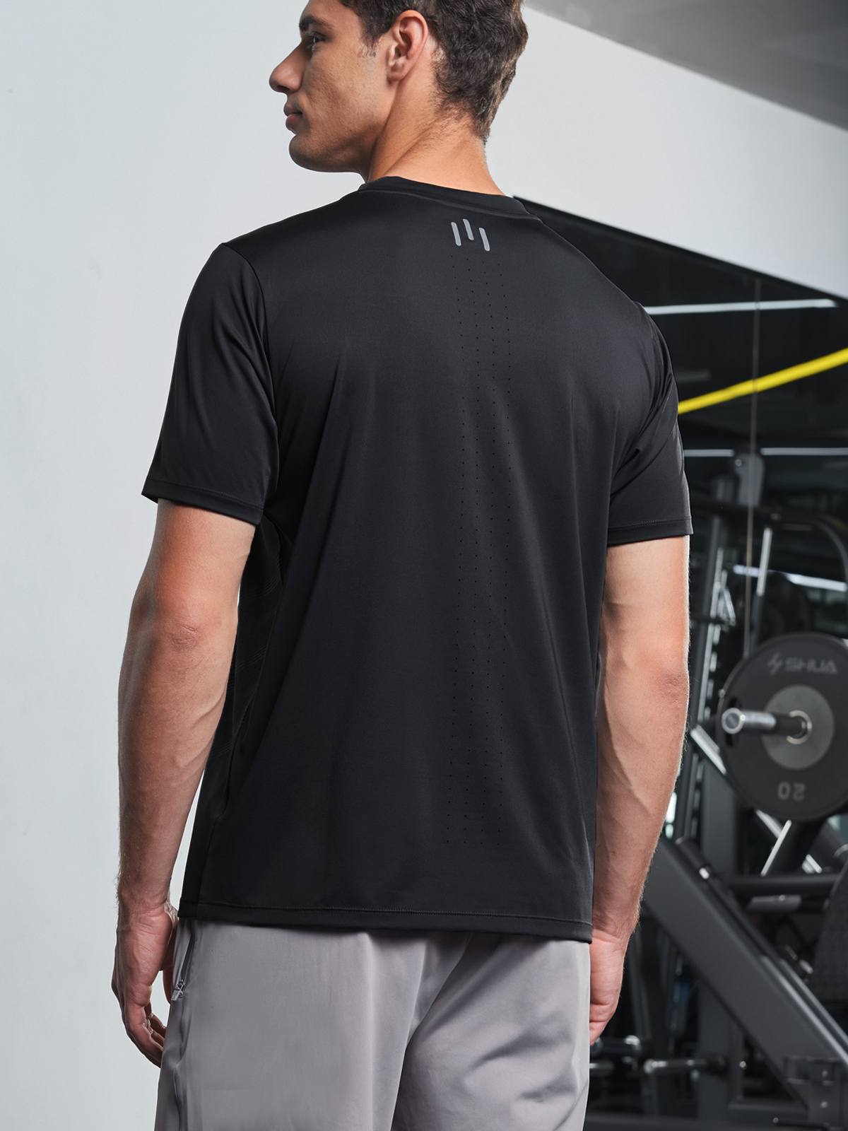 Men's Crew Workout T Shirts Performance Breathable for Gym Training