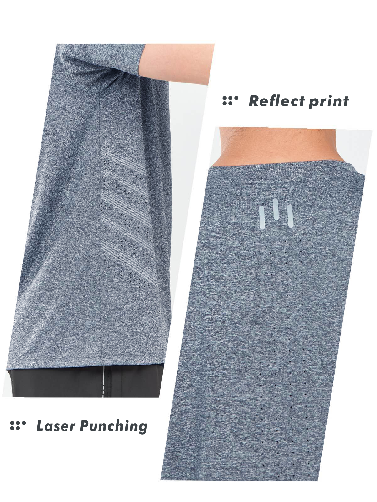 Men's Crew Workout T Shirts Performance Breathable for Gym Training