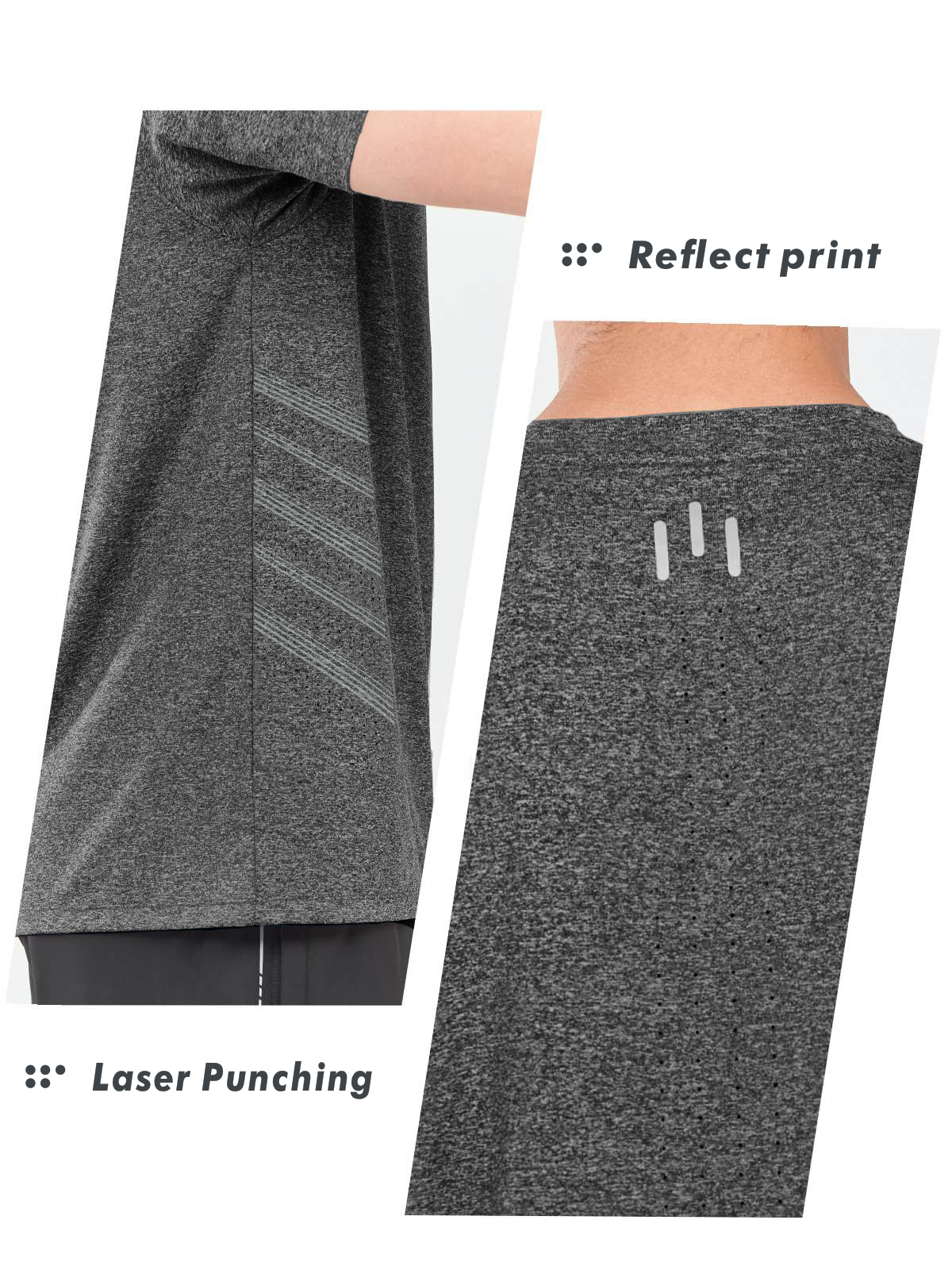 Men's Crew Workout T Shirts Performance Breathable for Gym Training