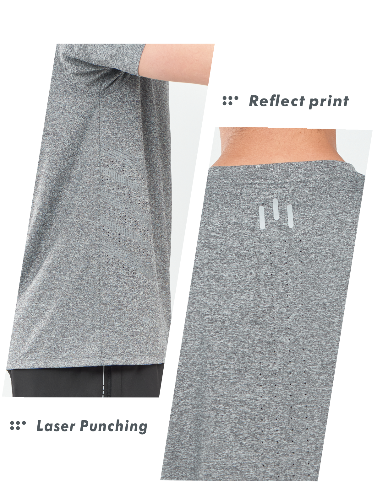 Men's Crew Workout T Shirts Performance Breathable for Gym Training