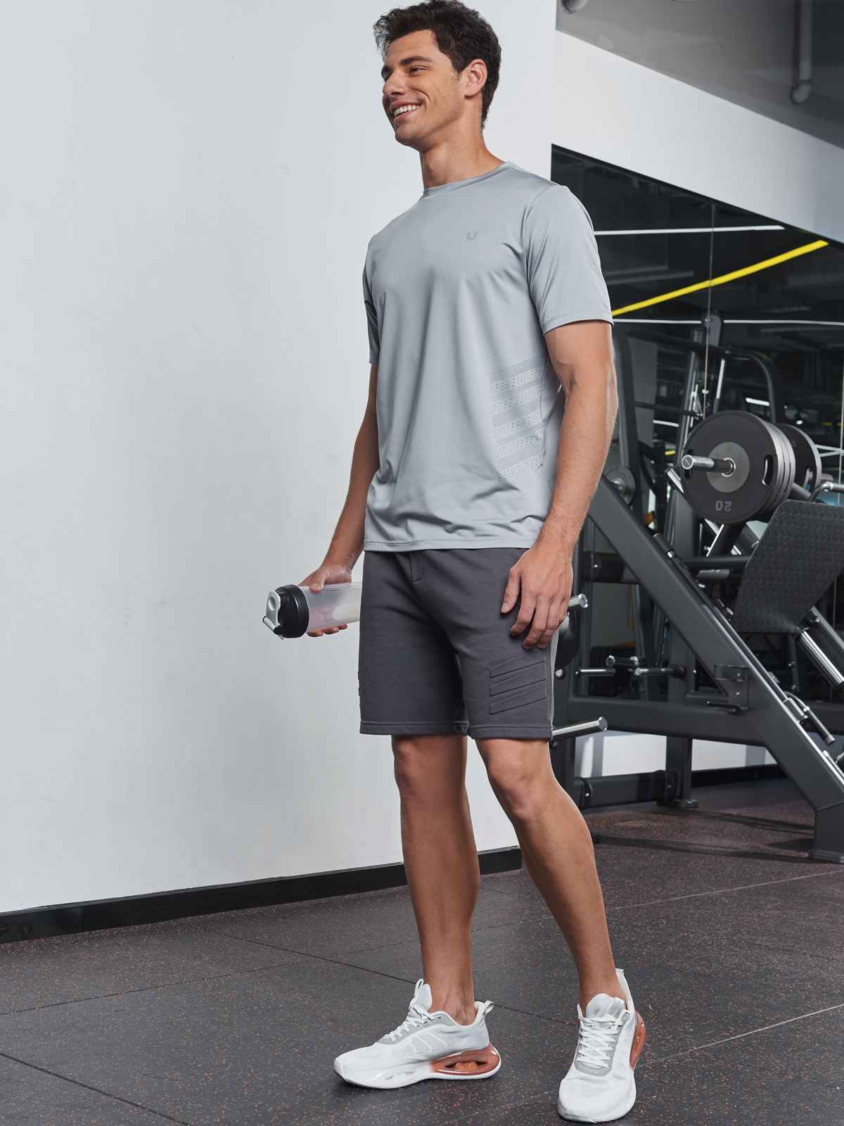 Men's Crew Workout T Shirts Performance Breathable for Gym Training