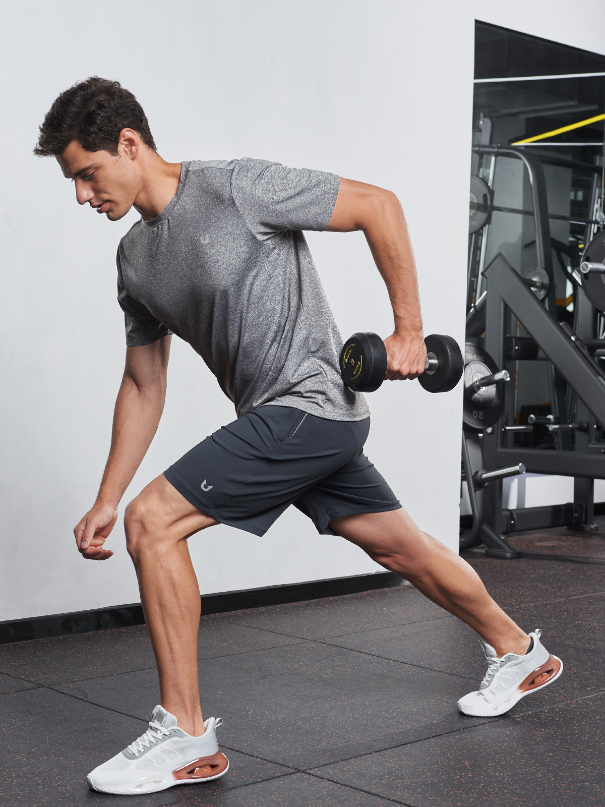 Men's Crew Workout T Shirts Performance Breathable for Gym Training