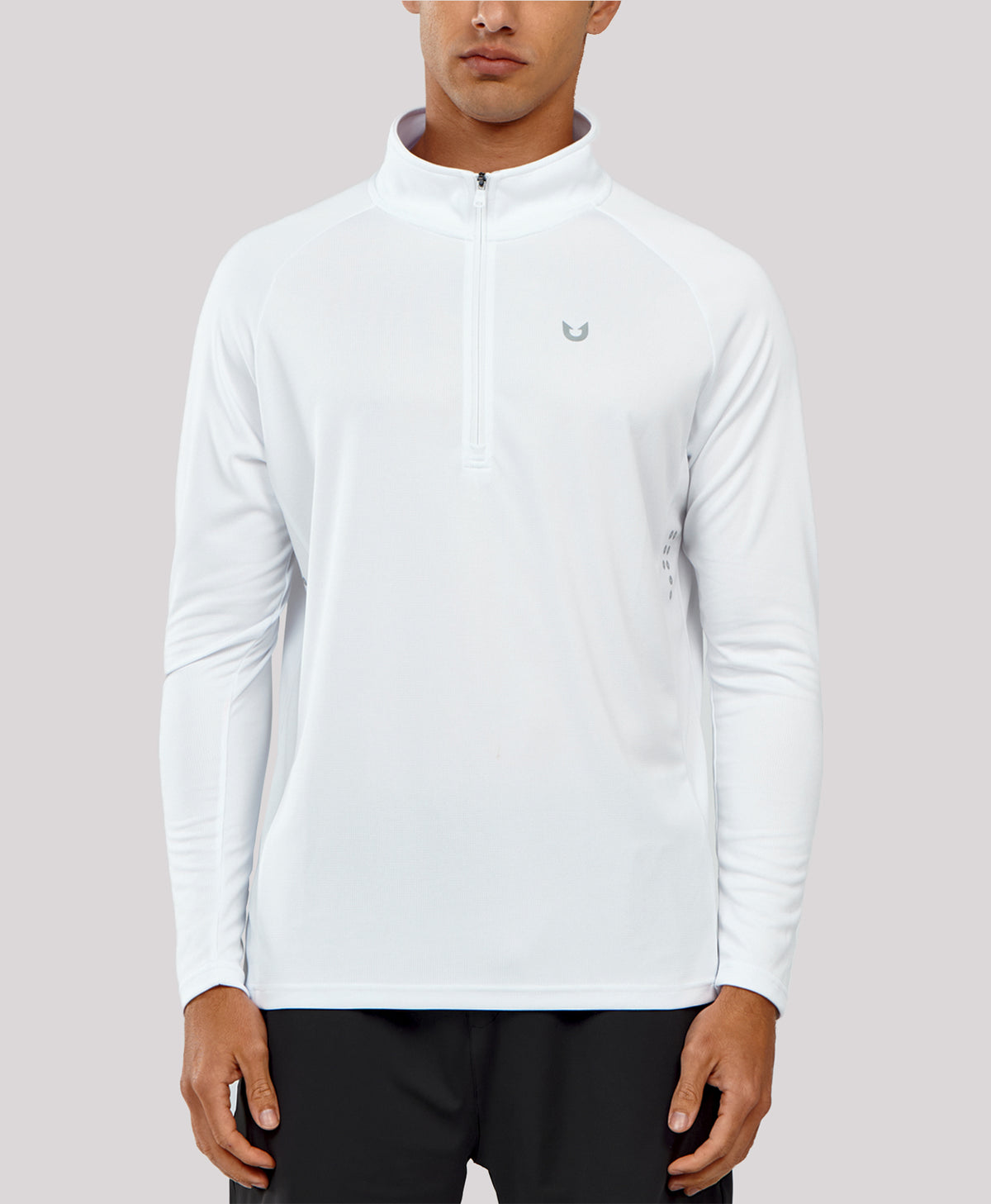 
Men's 1/4 Zip Athletic Pullover Shirts Lightweight — White