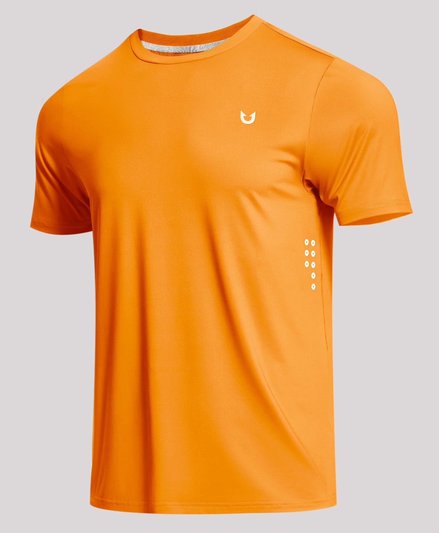 Northyard Men's Performance Workout Short Sleeve T-Shirts - Quick Dry Running Shirt Cut Breathability & Reflective Safety #color_Orange