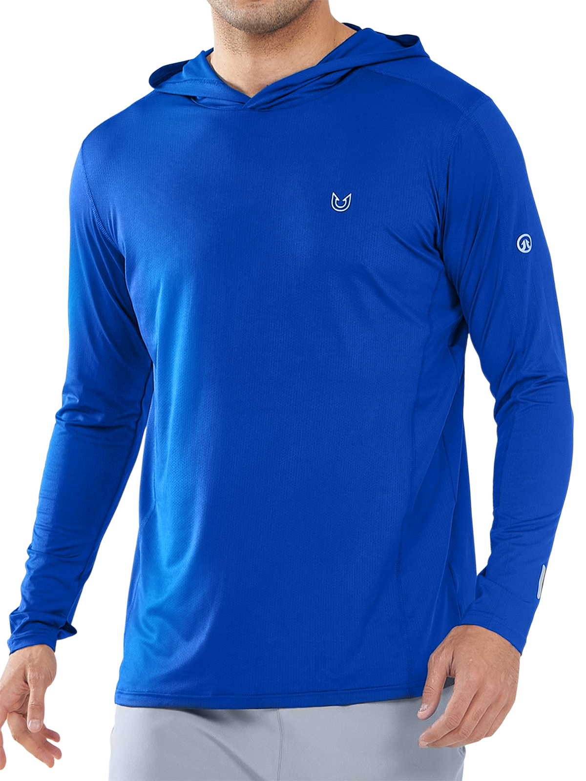 Men's Sun Hoodie Long Sleeve T Shirt UV Protection for Fishing Swim
