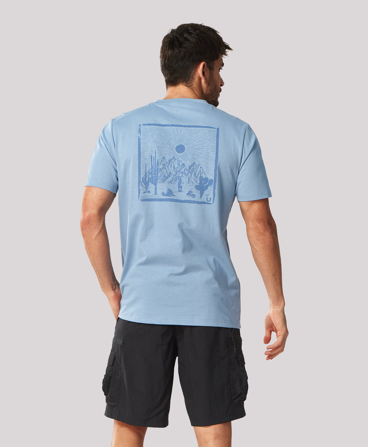 
Men's Soft 100% Cotton Graphic T-Shirts — Blue Stone