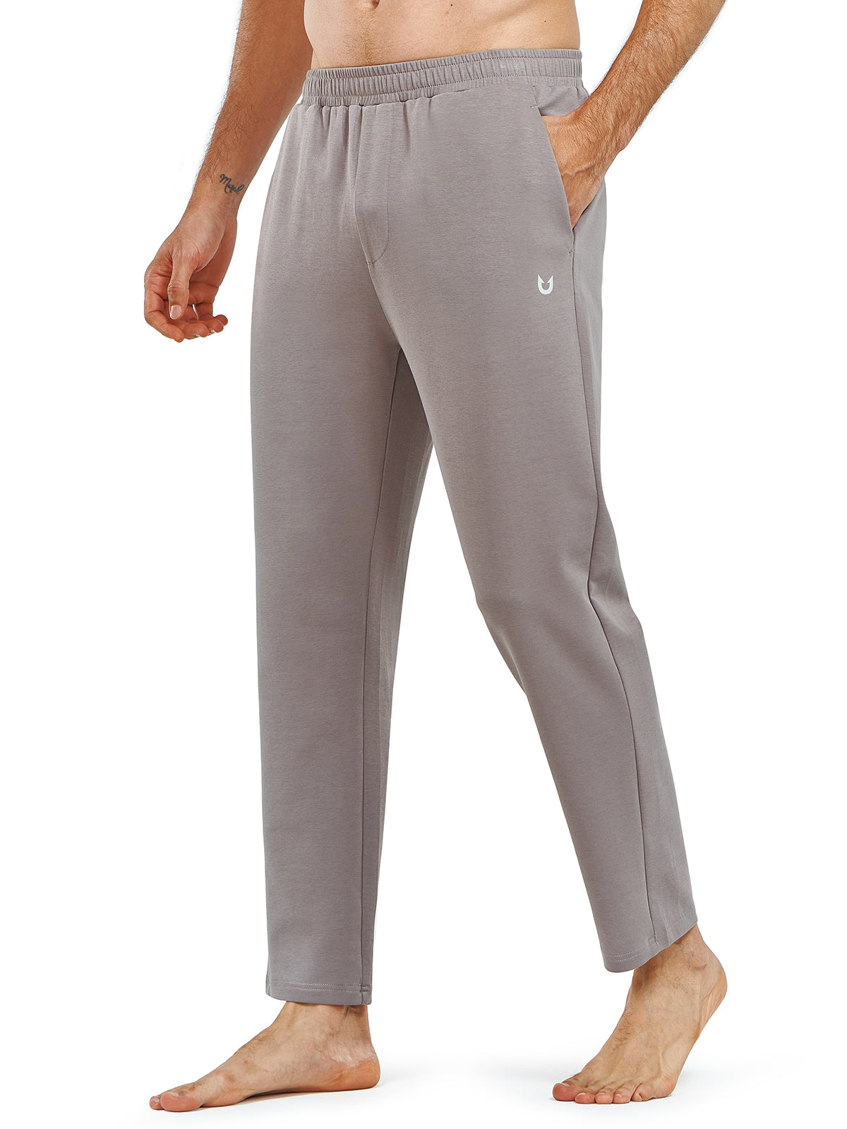 Men's Cotton Yoga Sweatpants Casual Athletic Straight Leg with Pockets