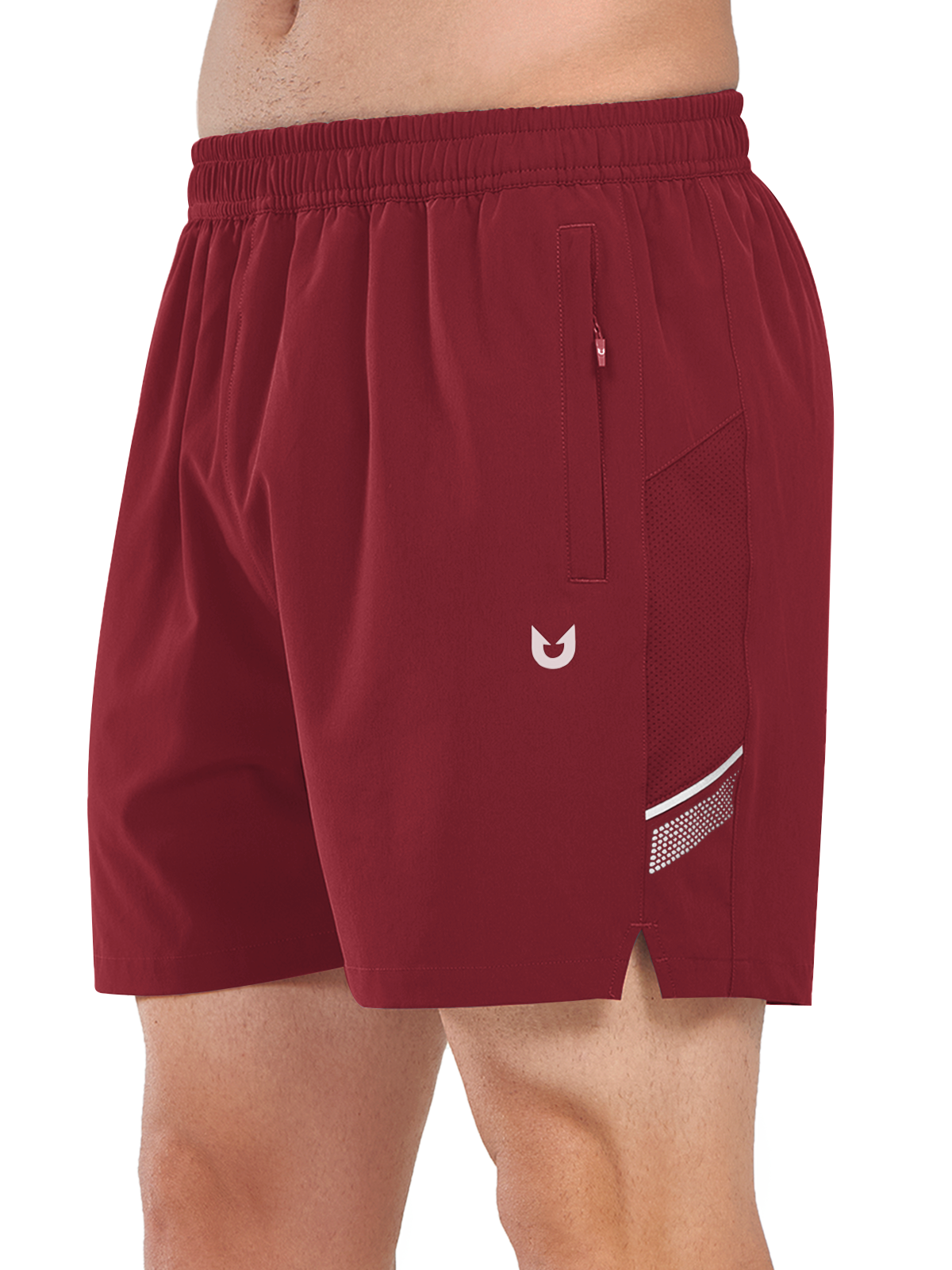
Northyard Men's Wine Athletic 5 Inch Biker Shorts with Pockets Quick Dry for Workout