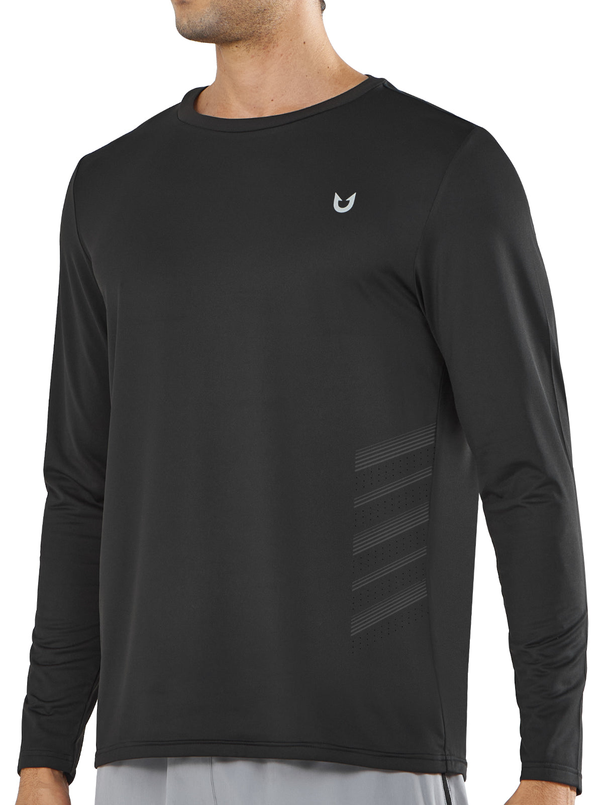 Northyard Men's Black Moisture Wicking Fishing Shirts Long Sleeve Breathable for Gym