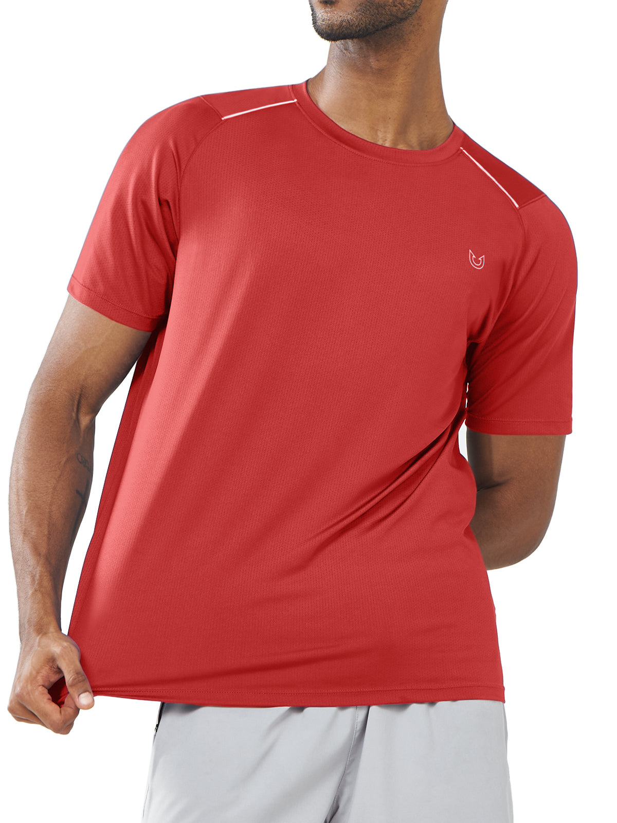 Northyard Men's Red Gym Compression T Shirts Breathable Wicking for Workout Fitness