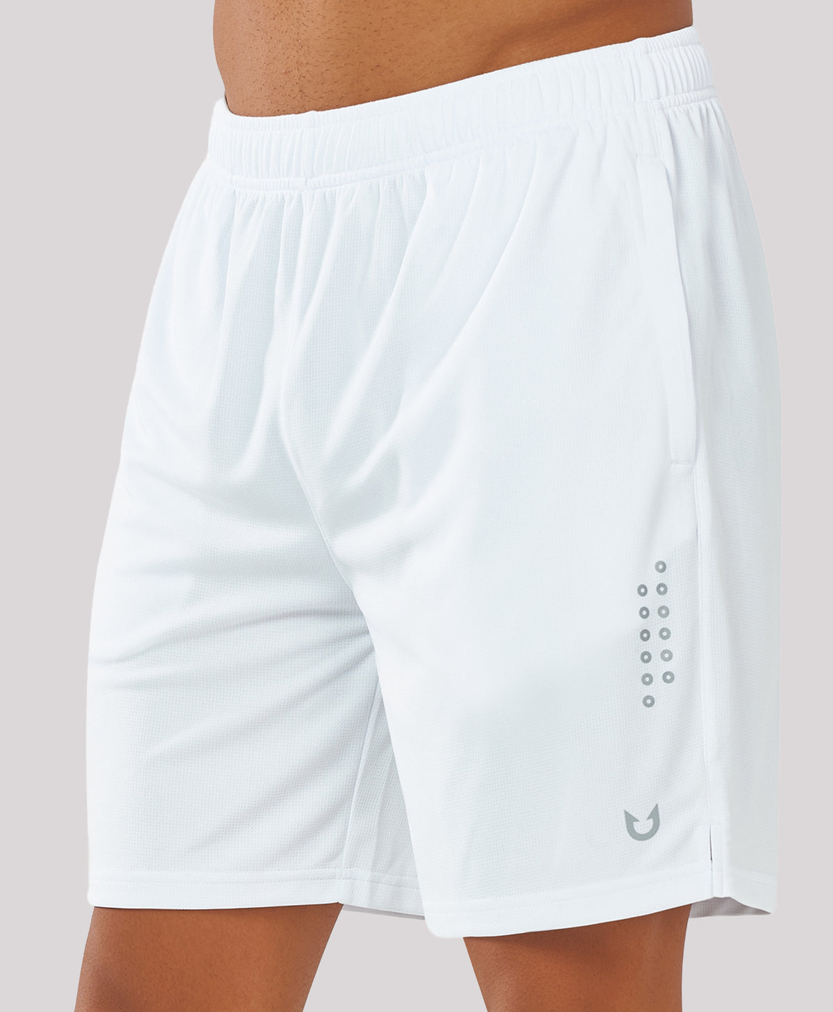 
Men's 7-inch Mesh Tennis Sweat Shorts with Pockets Elasticated Waist — white