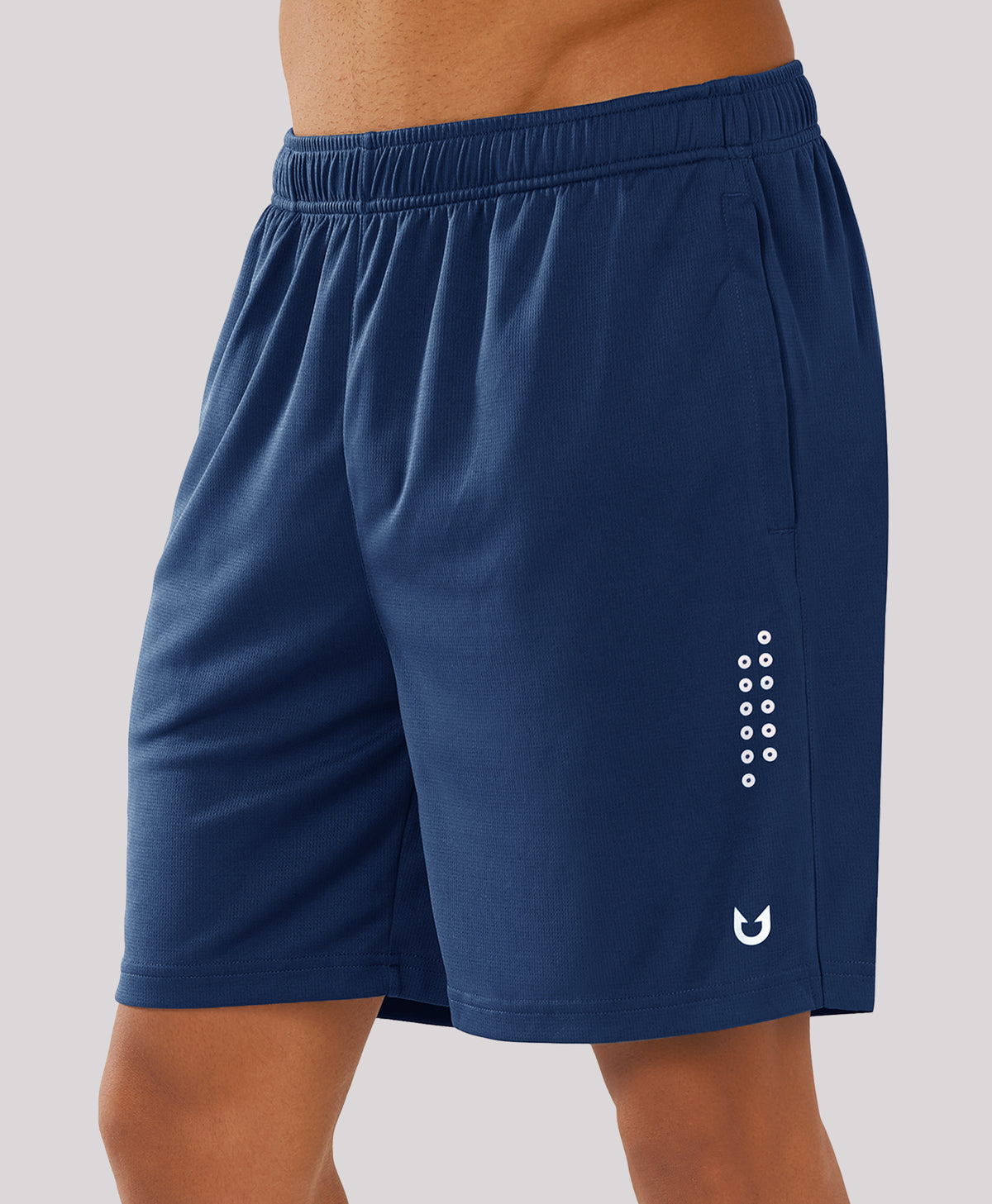 
Men's 7-inch Mesh Tennis Sweat Shorts with Pockets Elasticated Waist — darkblue