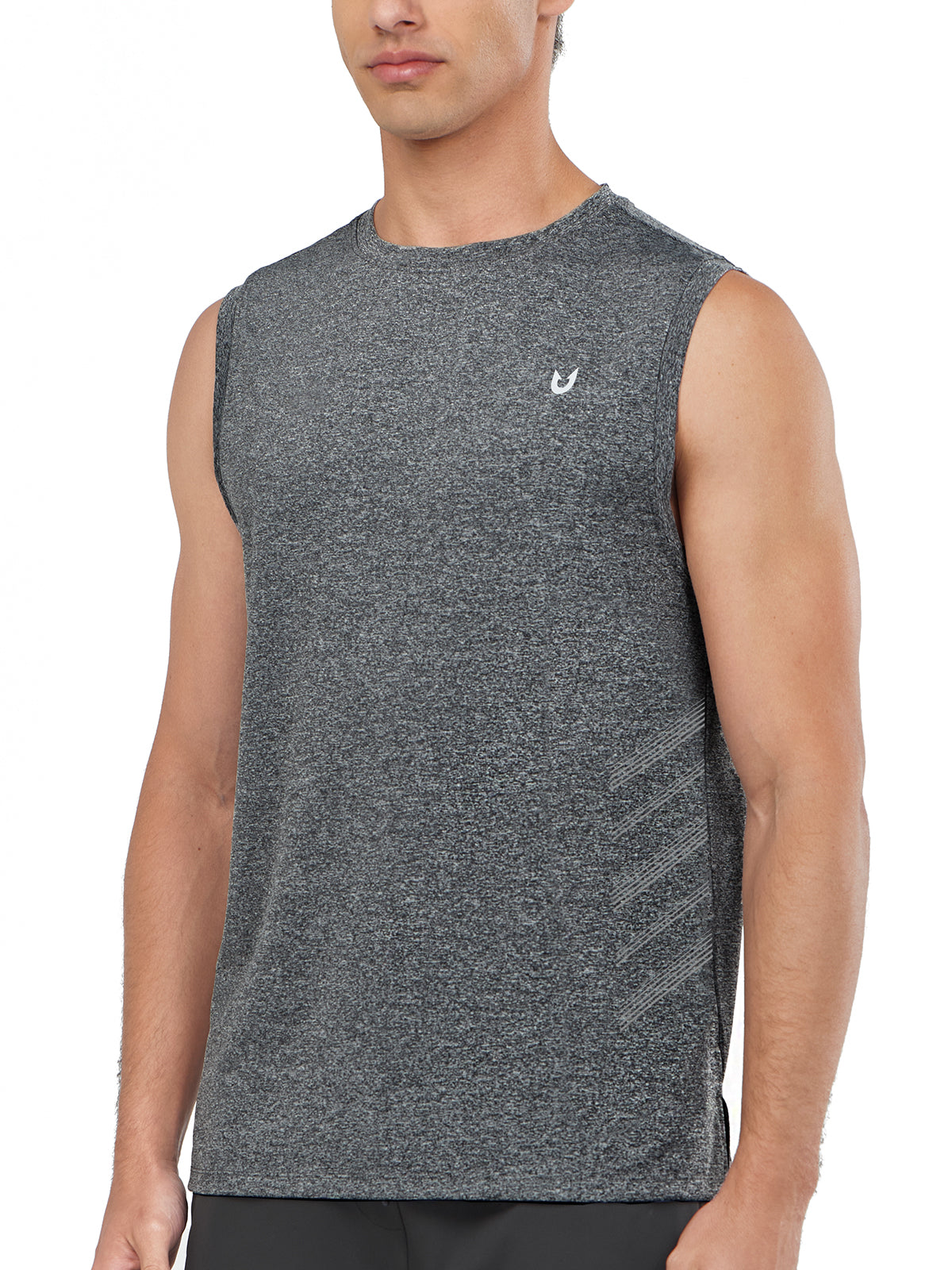 Northyard Men's Carbon Heather Athletic Sleeveless Shirts Dry Fit Workout Tank Tops for Running