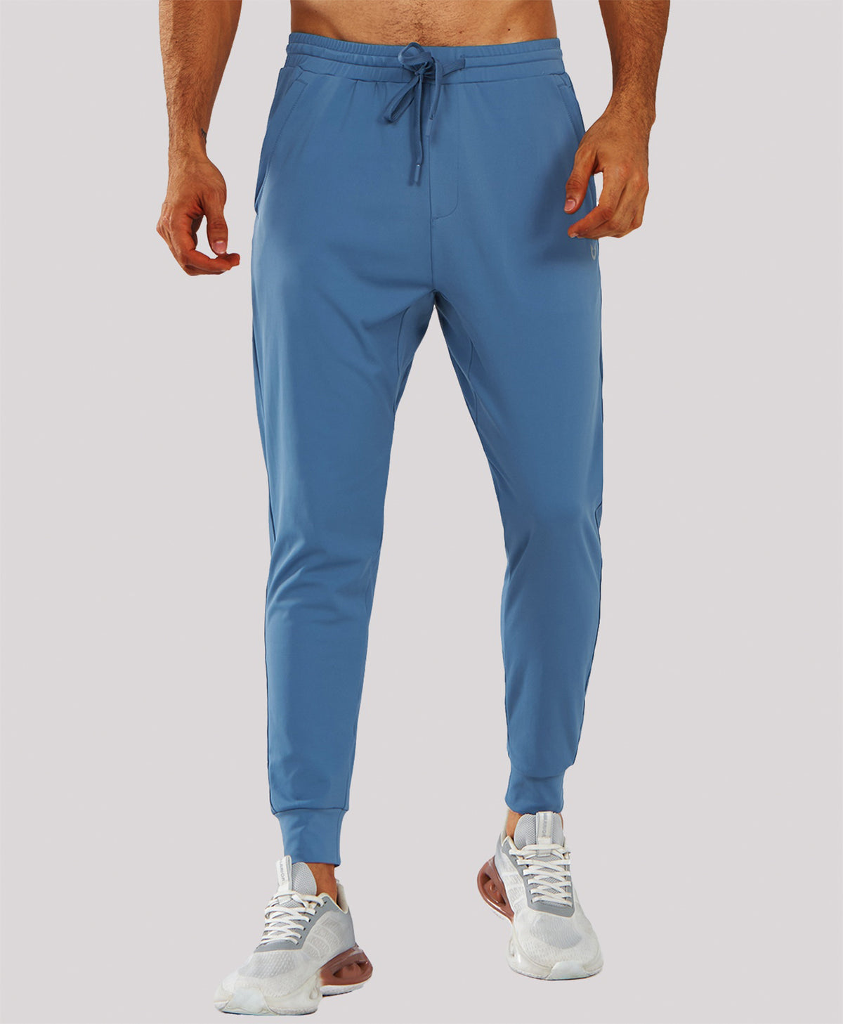 
Men's MotionFlex Tapered Joggers with Zipper Pockets — GREY BLUE