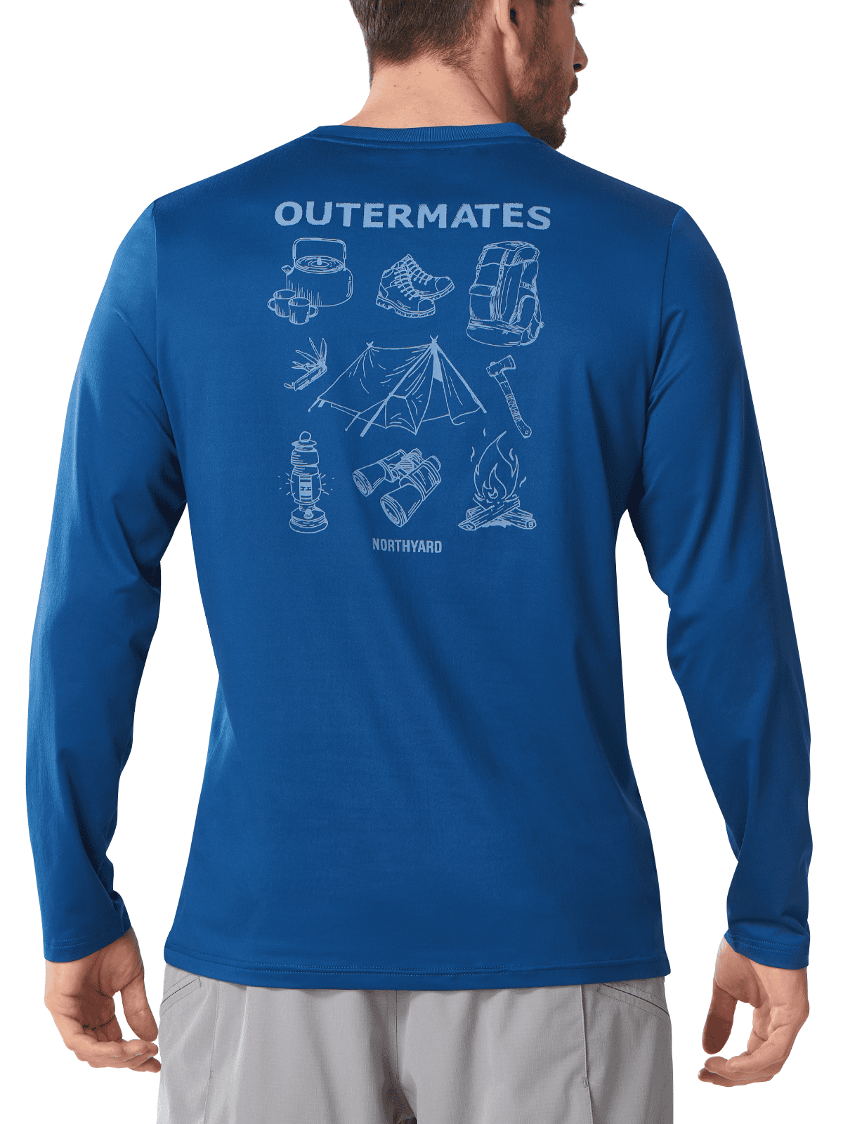 Royalblue UV SPF Outdoor Hiking T-Shirt - Full Back View