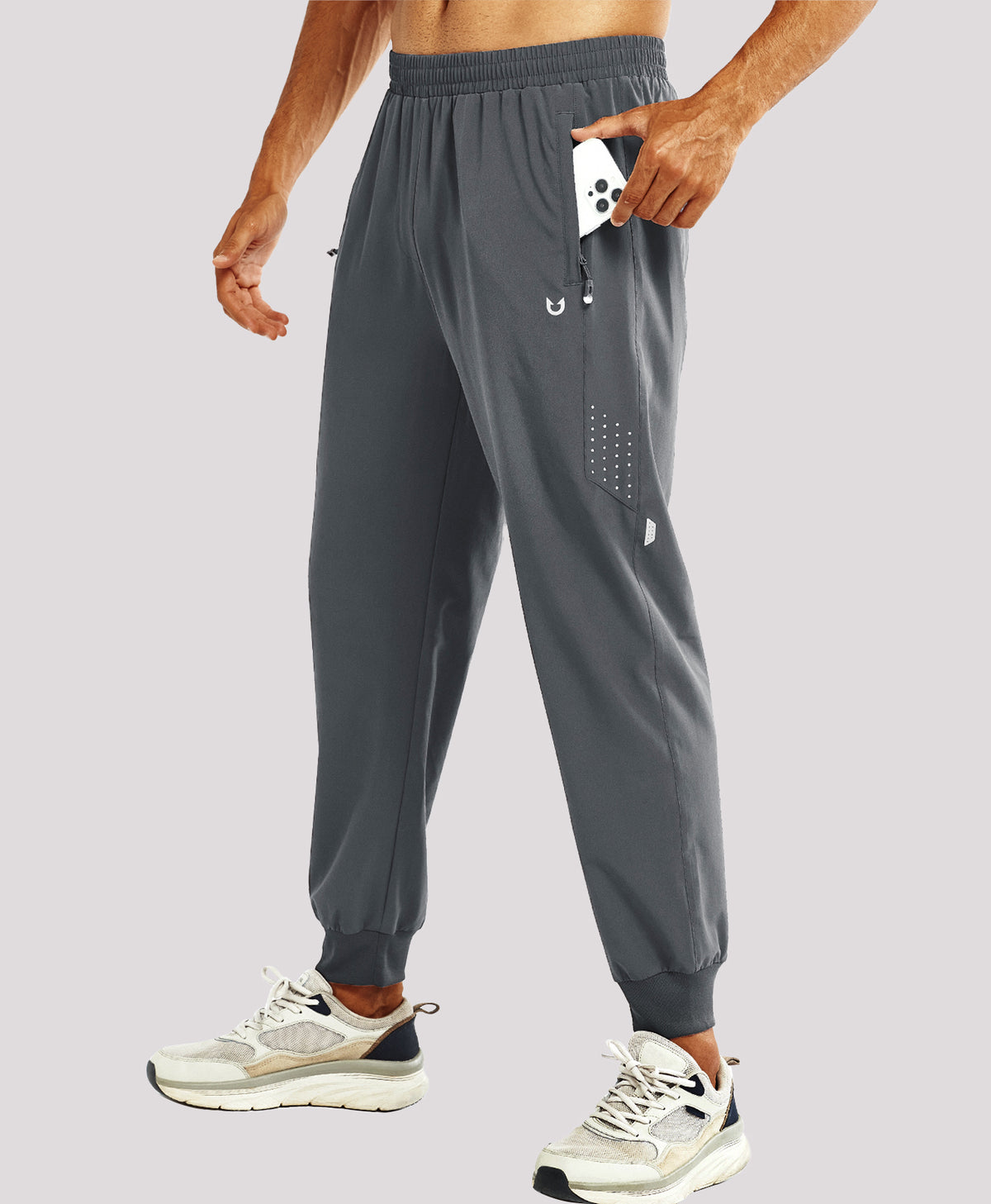
Men's Lightweight Athletic Joggers Gym Workout Sport Pants for Running — Smoke Grey