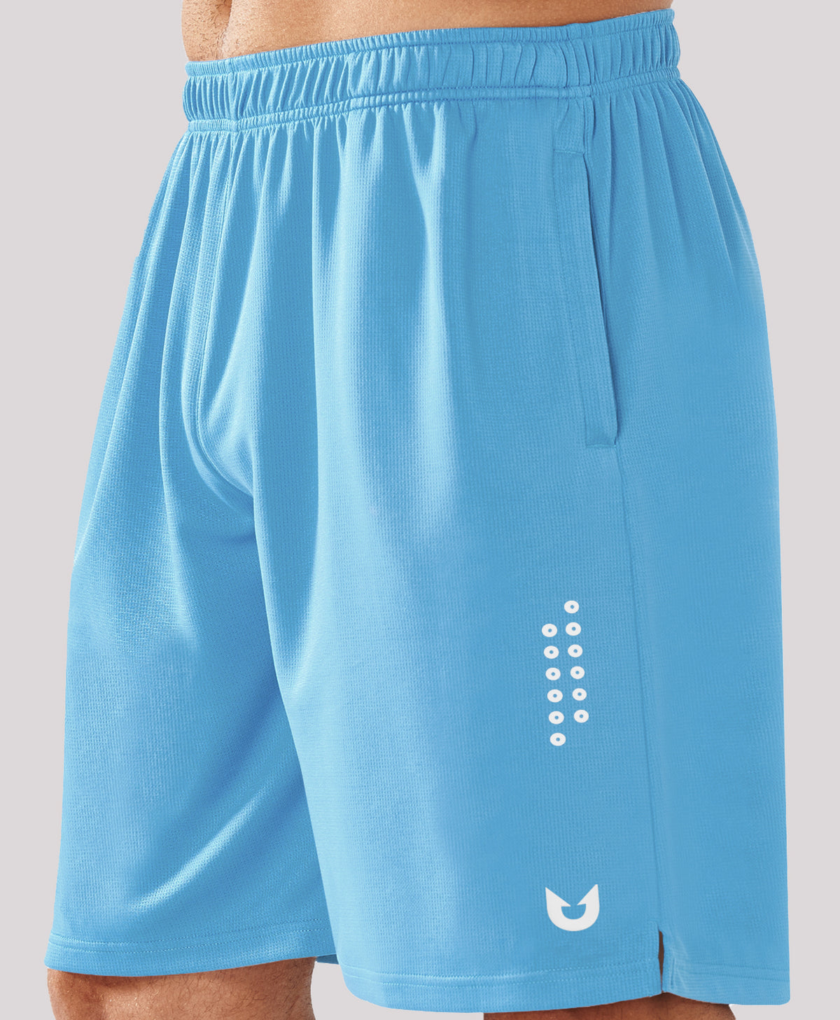 
Men's 10" Breathable Mesh Basketball Athletic Shorts — Sky Blue