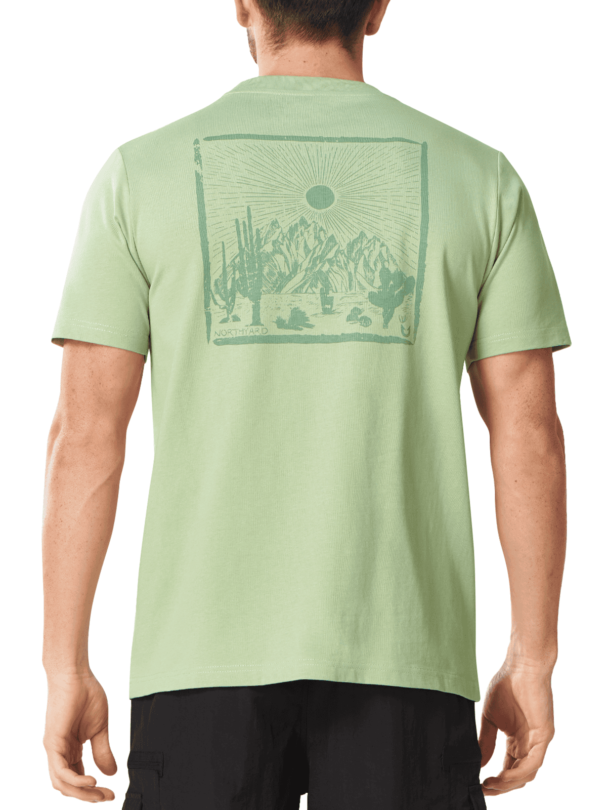 Loden Frost Adventure Inspired Nature T-Shirt - Full Back View