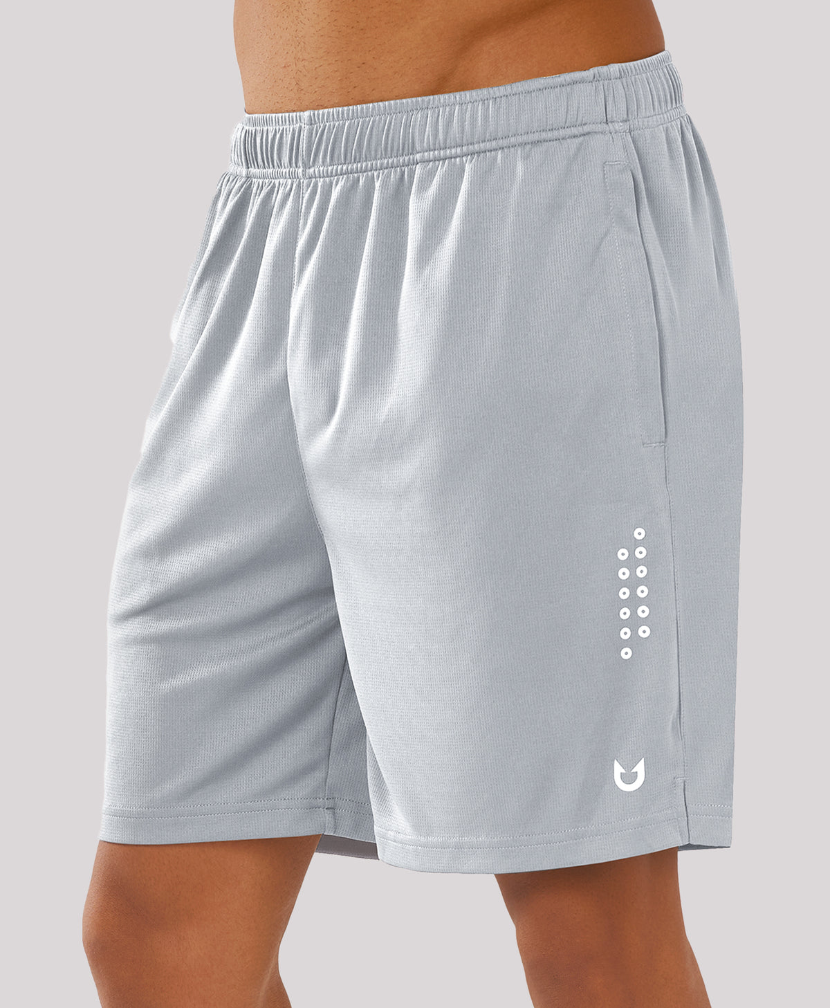 
Men's 7-inch Mesh Tennis Sweat Shorts with Pockets Elasticated Waist — lightgrey