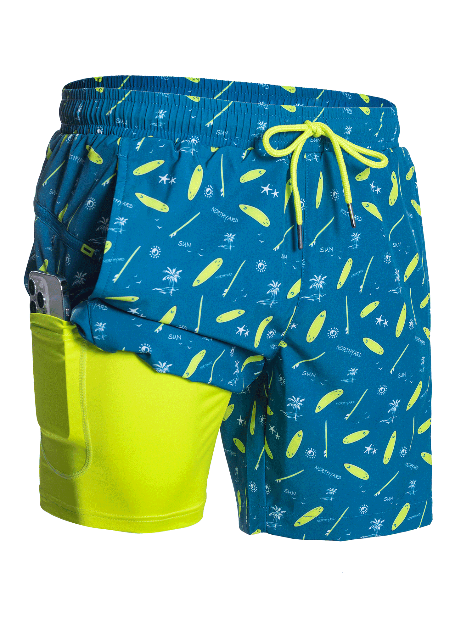 Bluesurfboard Performance Board Shorts with Pockets - Side Profile