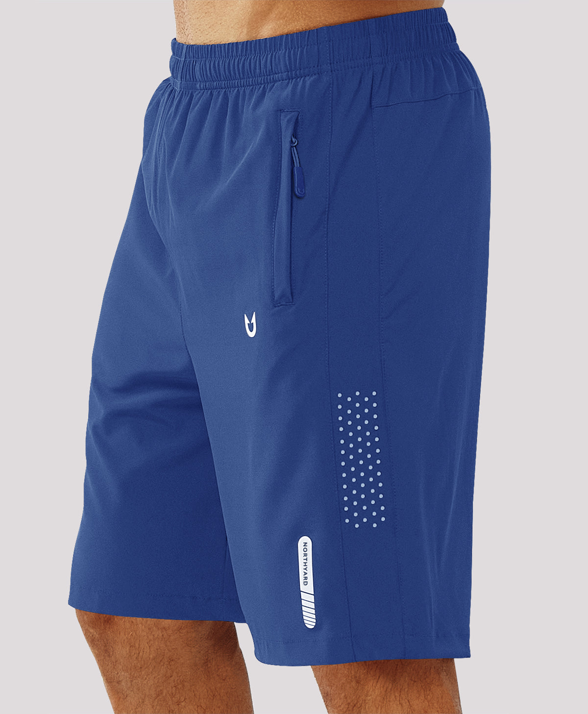 
Men's Hiking 9 Inch Inseam Athletic Shorts Quick Dry Fit Gym Workout — Royal Blue