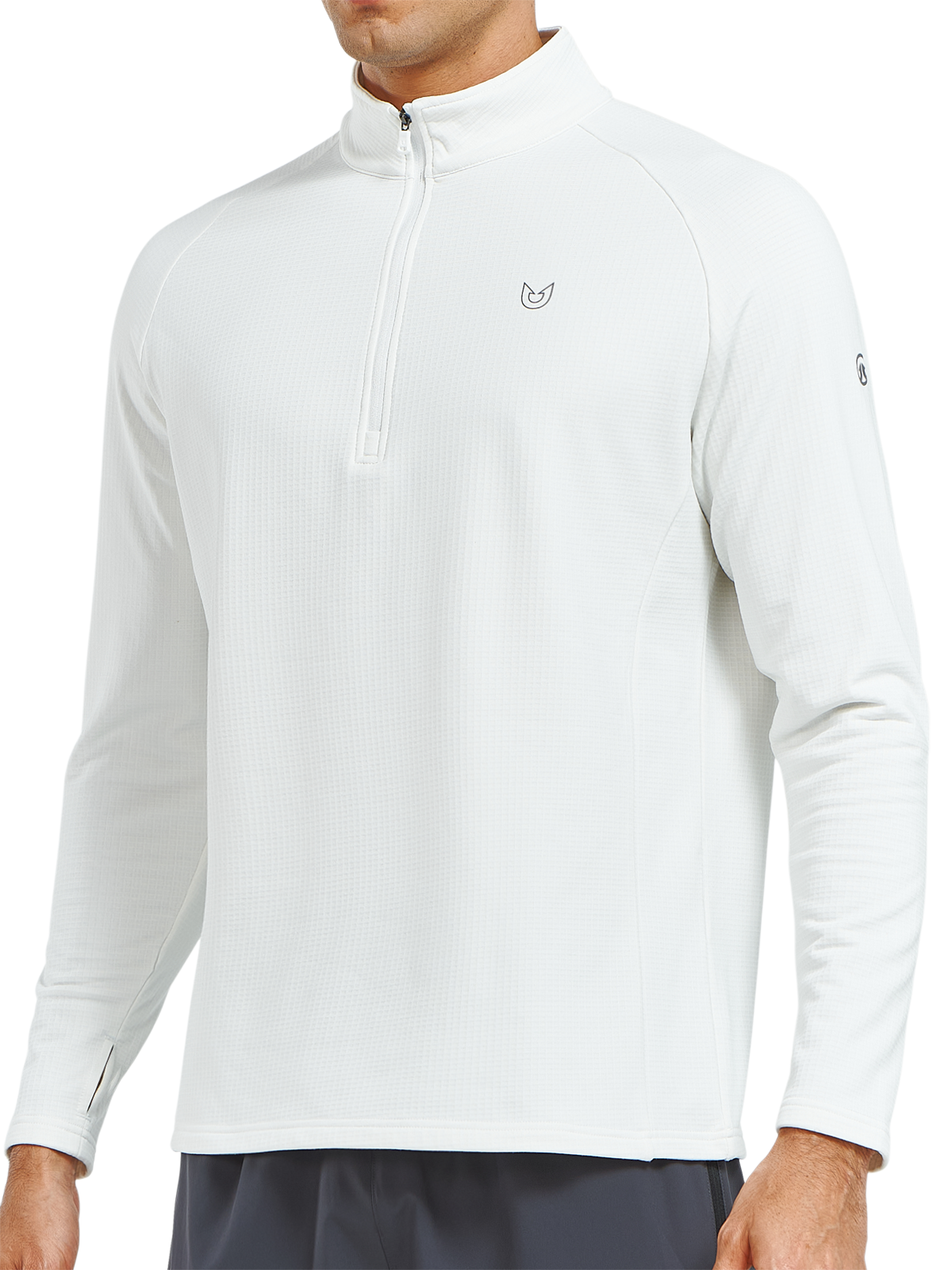 Men's Quarter Zip Pullover Fleece Long Sleeve Sweatshirts for Hiking