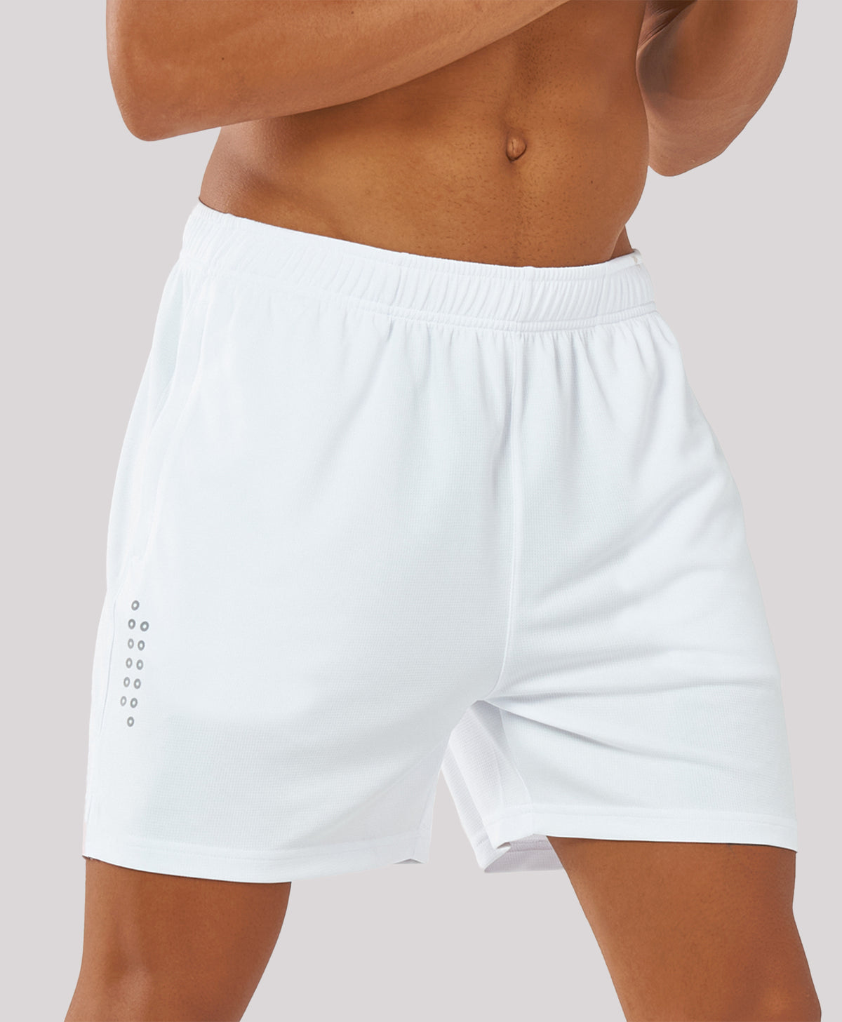 Northyard Men's 5" Breathable Micro-Mesh Athletic Shorts Quick Dry with Pockets #color_white