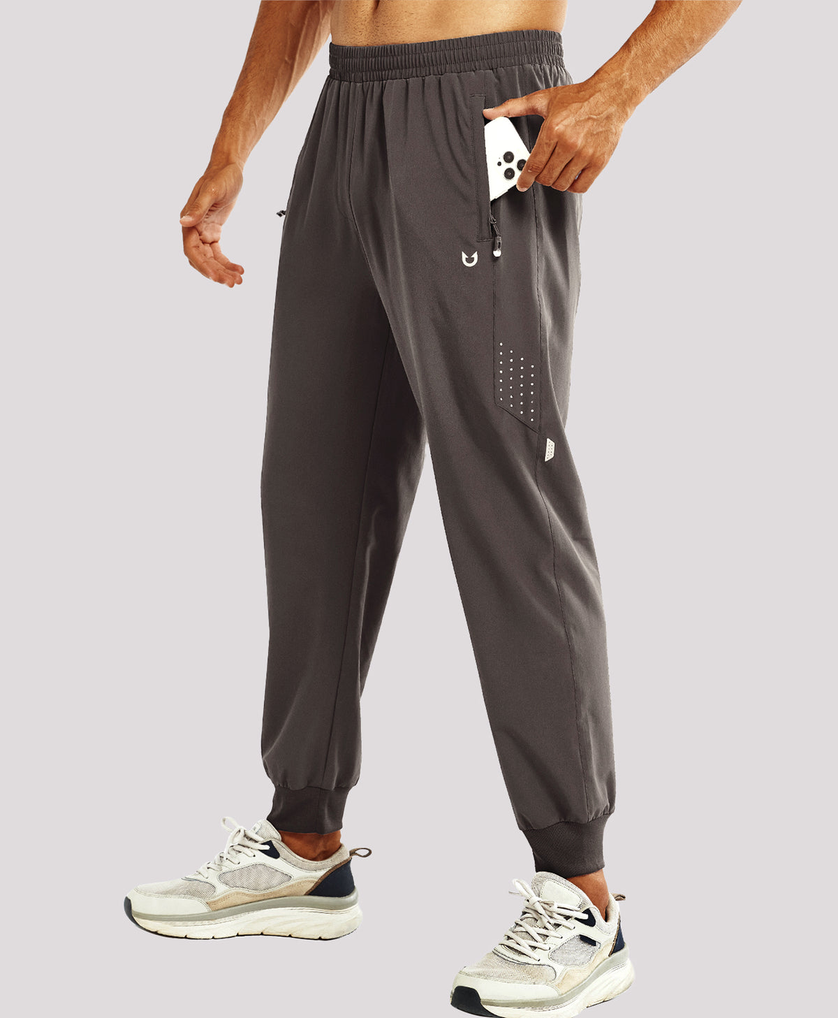 
Men's Lightweight Athletic Joggers Gym Workout Sport Pants for Running — Coffee