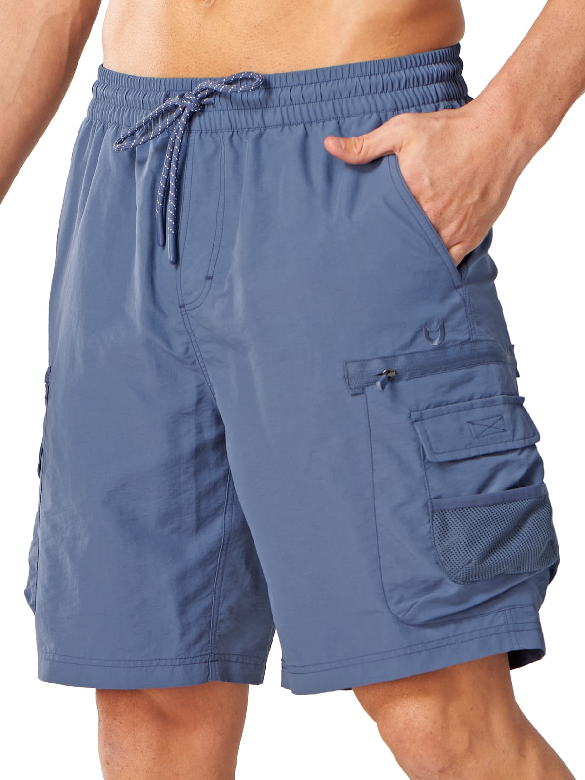 Federalblue Men's 9" Hiking Cargo Shorts - Front View Athletic Fit