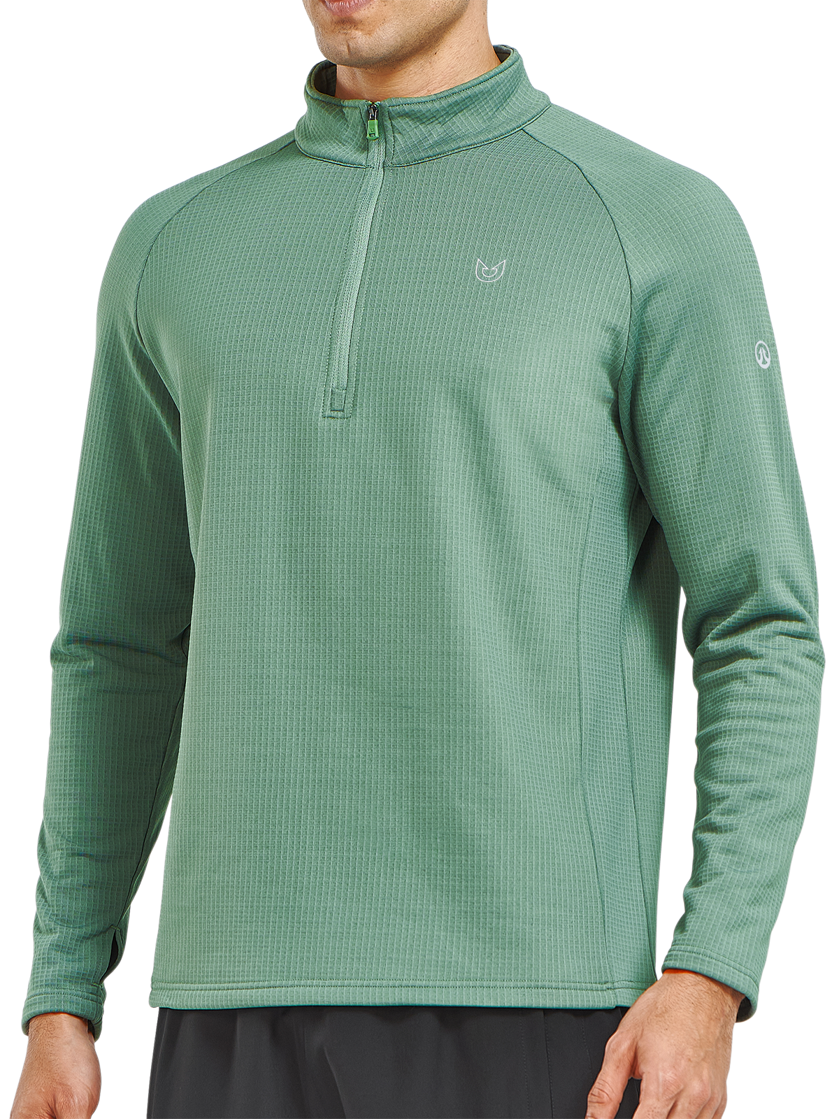 Men's Quarter Zip Pullover Fleece Long Sleeve Sweatshirts for Hiking