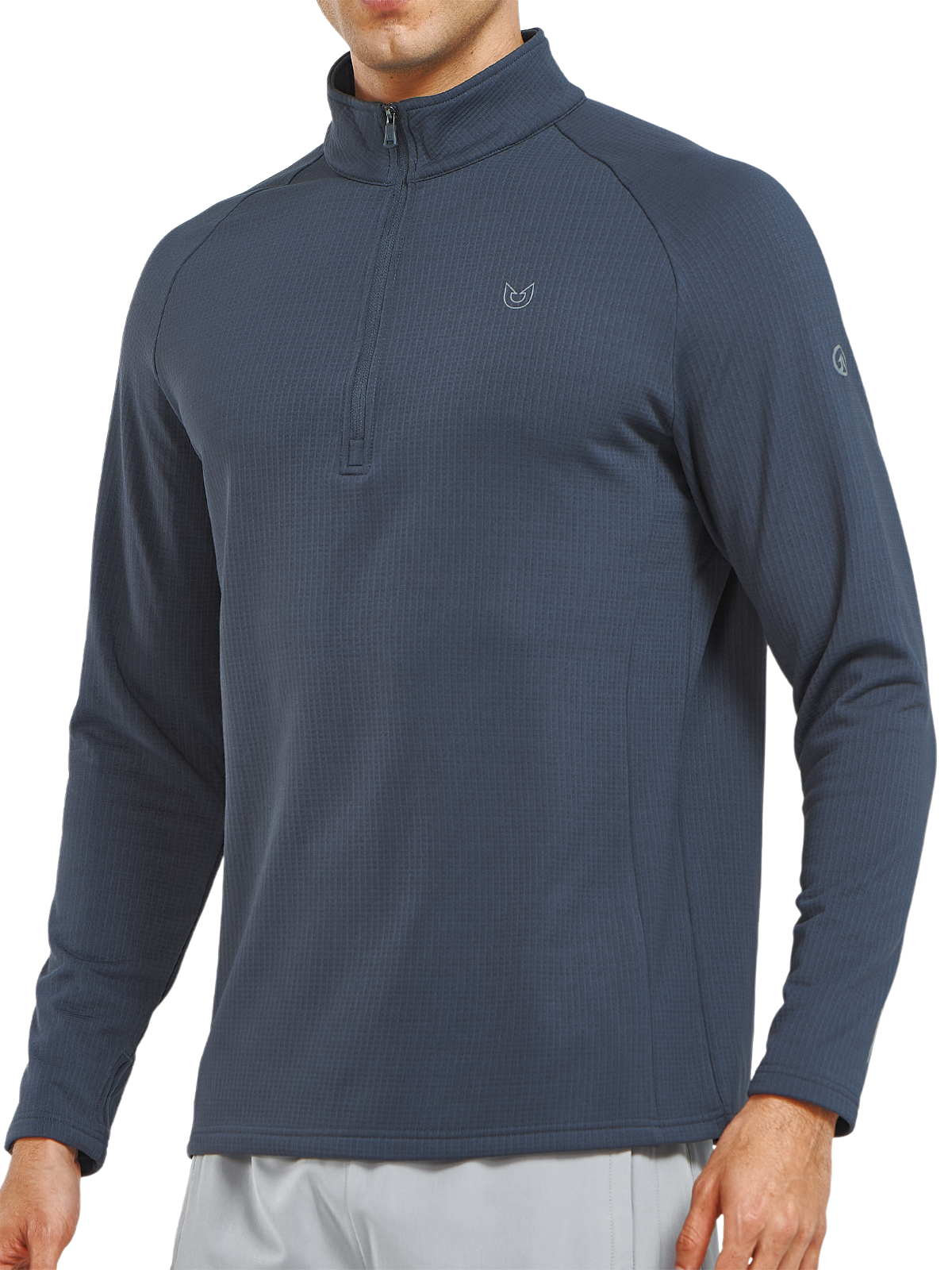 Men's Quarter Zip Pullover Fleece Long Sleeve Sweatshirts for Hiking