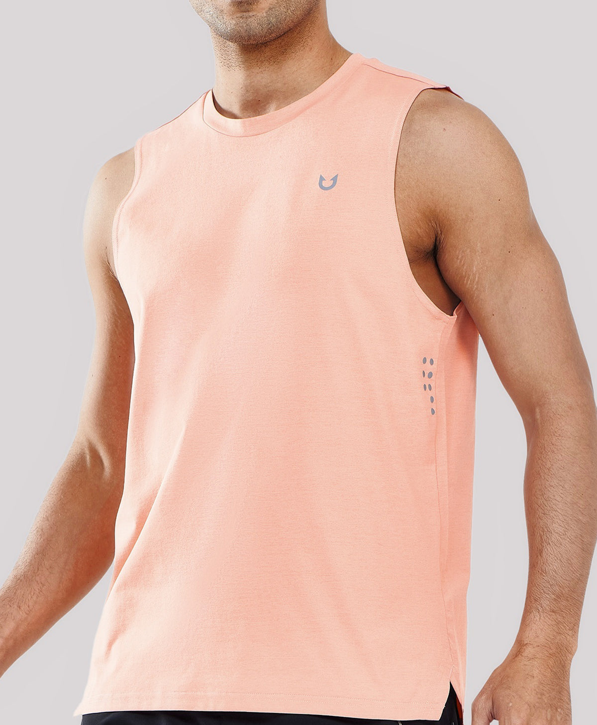 
Men's Muscle Workout Tank Top Performance Quick Dry Sleeveless Shirts — Pink