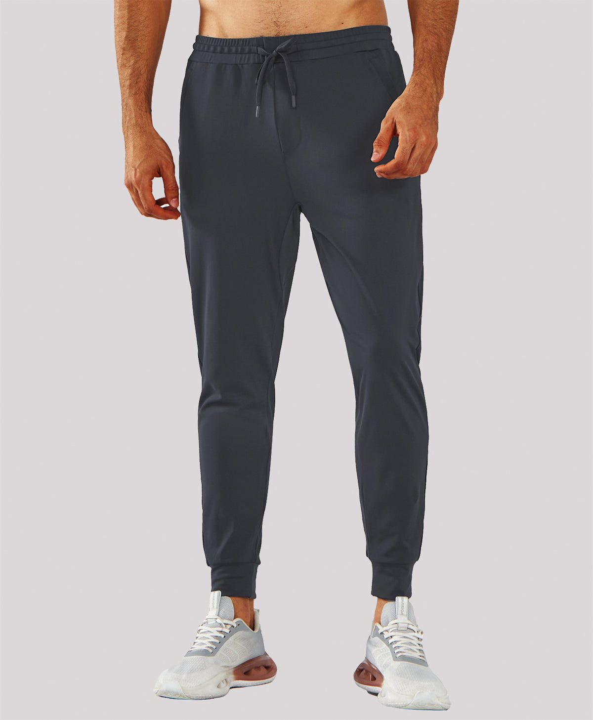 
Men's MotionFlex Tapered Joggers with Zipper Pockets — Dark GREY