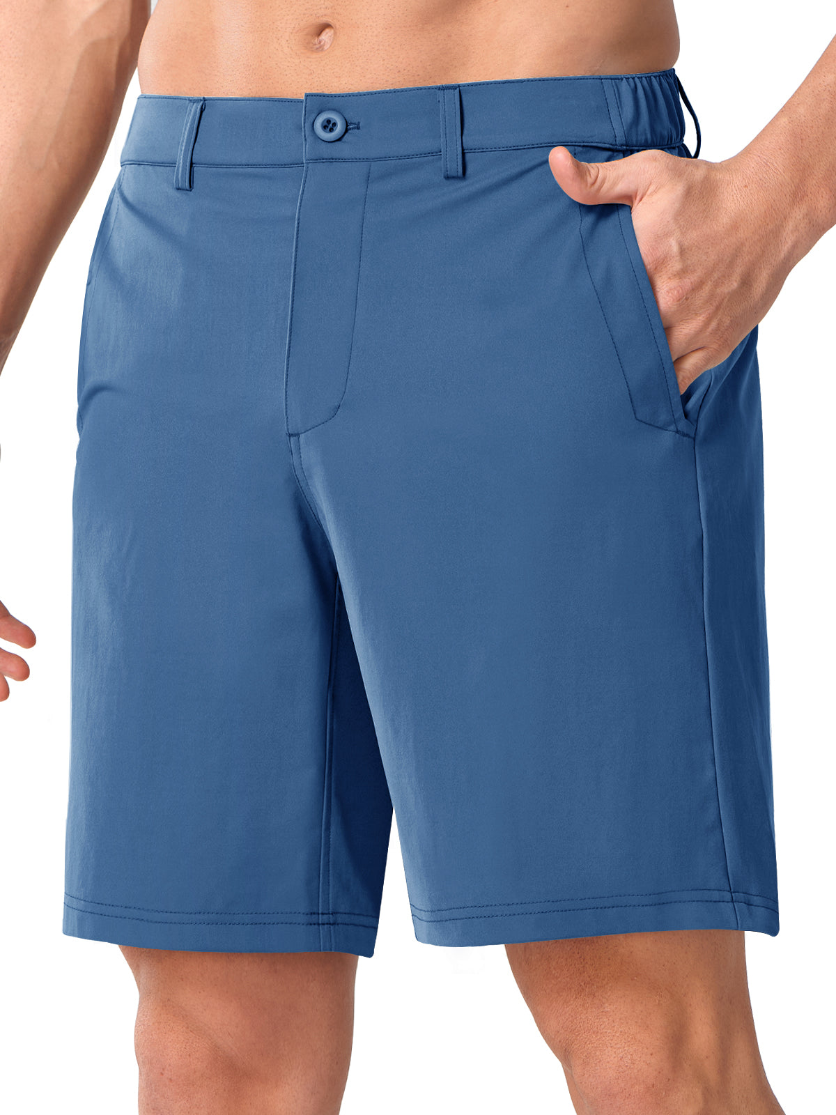 
Federalblue Men's Lightweight Technical Shorts - Side View with Pro-Swing Flexibility & 4-Way Stretch