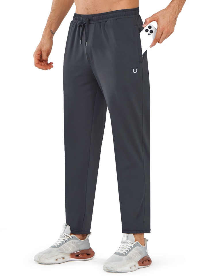 Northyard Men's Dark Grey Athletic Work Pants Lightweight Track Joggers for Gym Running