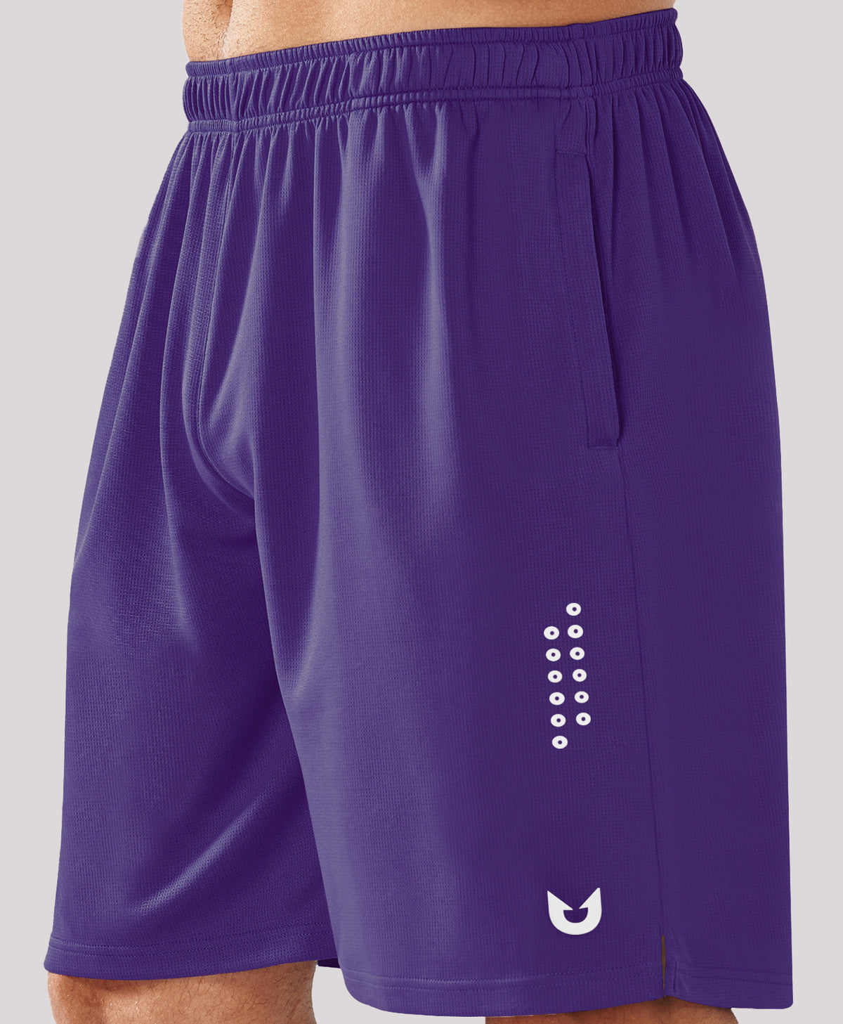 
Men's 10" Breathable Mesh Basketball Athletic Shorts — Purple