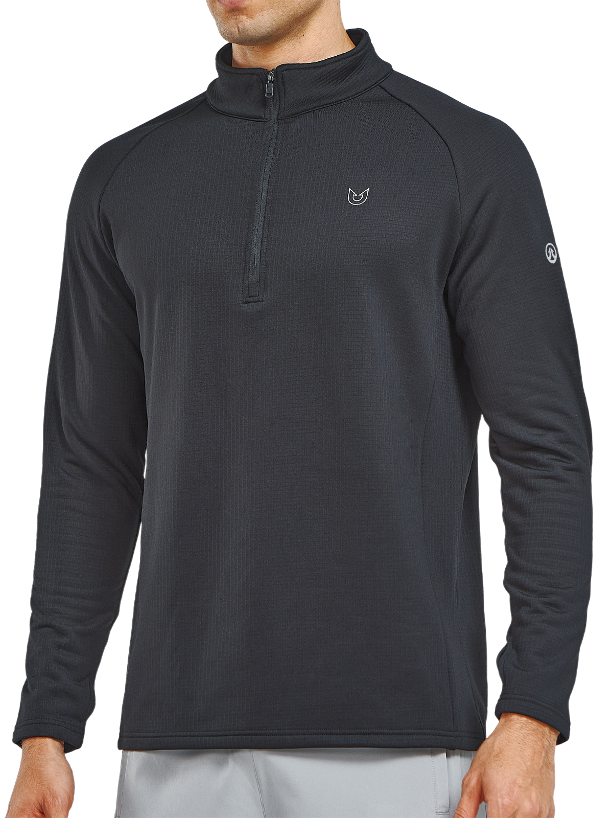 Men's Quarter Zip Pullover Fleece Long Sleeve Sweatshirts for Hiking