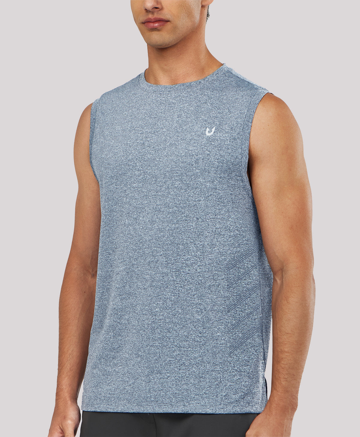 
Men's Lightweight Muscle Workout Tank Tops — Blue Heather