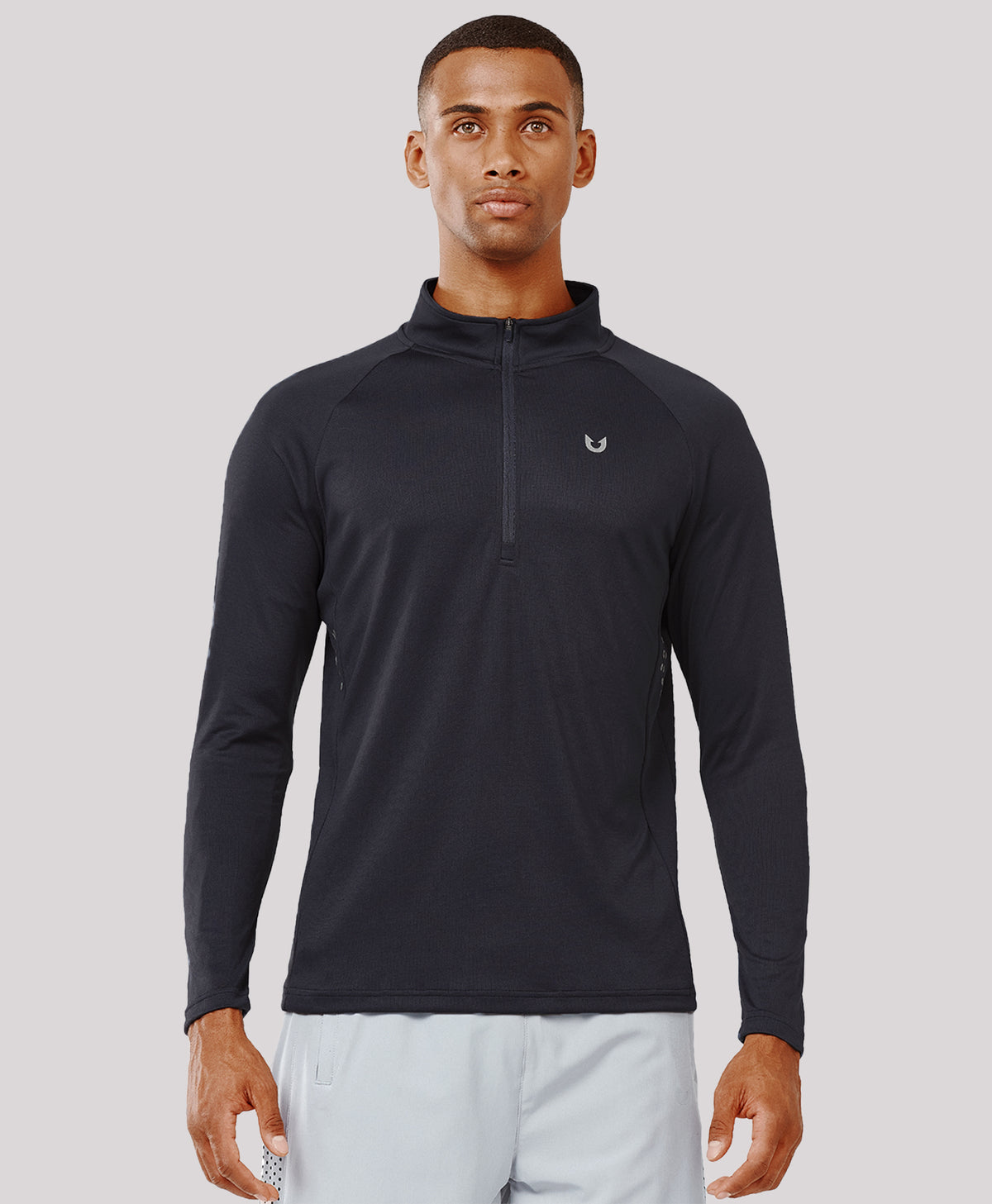 
Men's 1/4 Zip Athletic Pullover Shirts Lightweight — Black