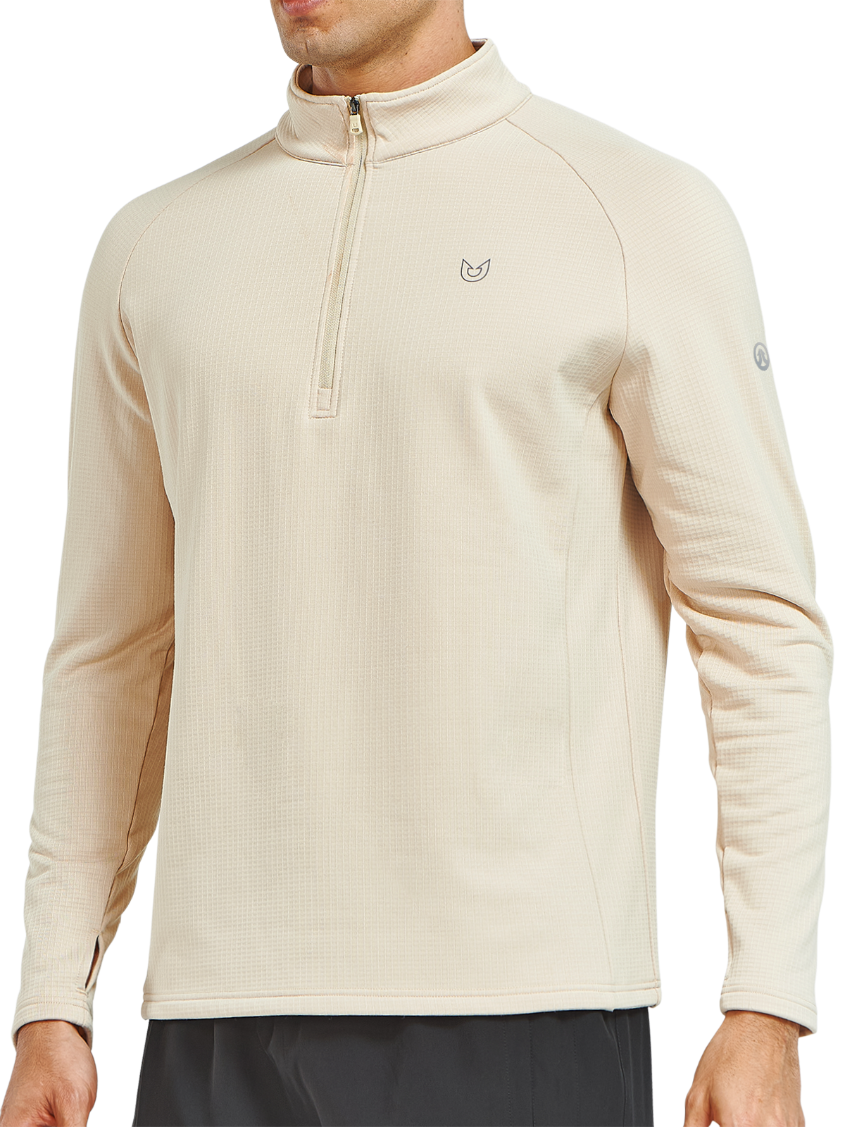 Men's Quarter Zip Pullover Fleece Long Sleeve Sweatshirts for Hiking