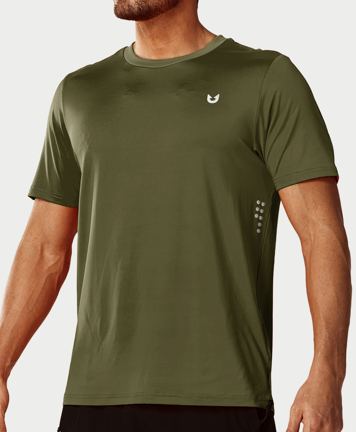 
Men's Performance Workout Short Sleeve T-Shirts — Army Green