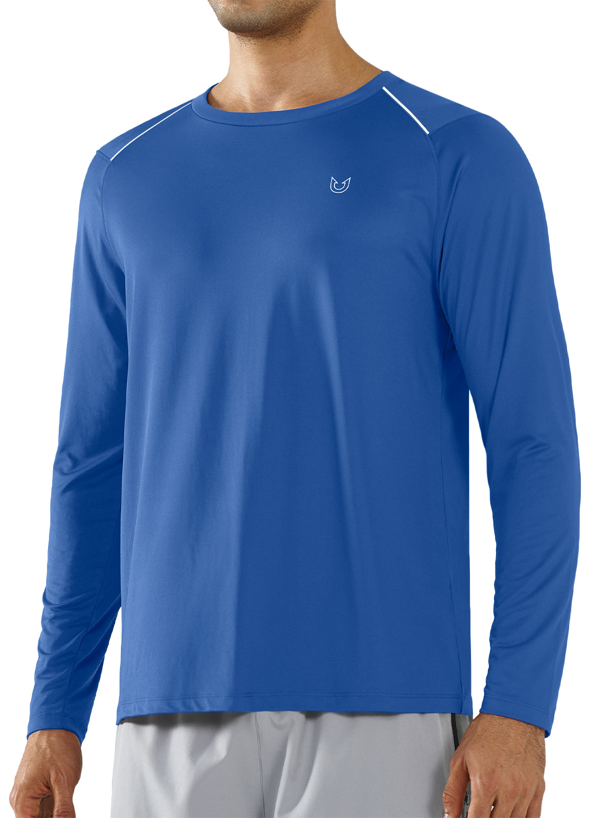 Men's Long Sleeve Compression Gym Shirts Royal Blue
