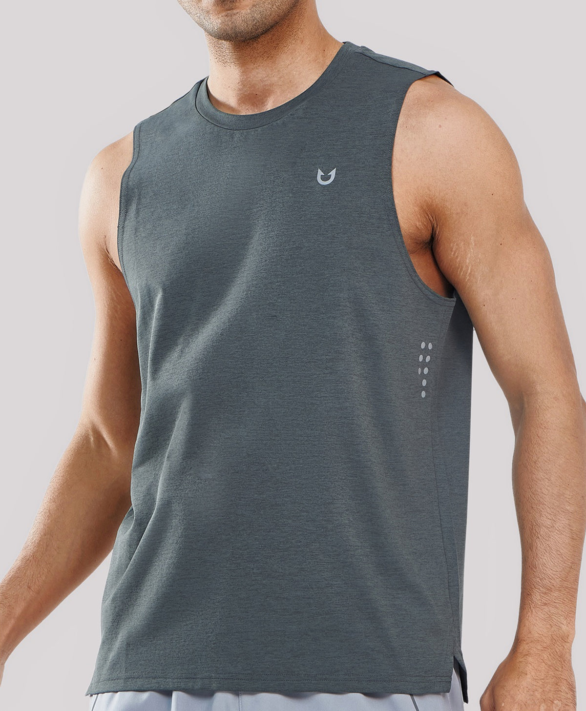 
Men's Muscle Workout Tank Top Performance Quick Dry Sleeveless Shirts — Dark Grey