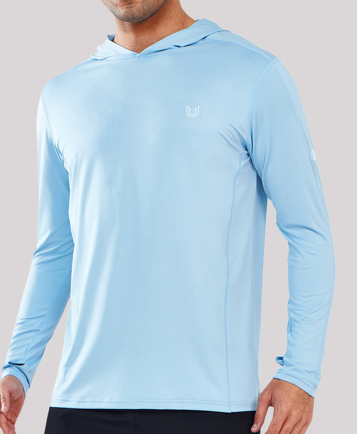 Northyard Men's UPF50+ Rash Guard Hoodie T-Shirts Sun Protection Long Sleeve for Fishing
#color_Sky Blue