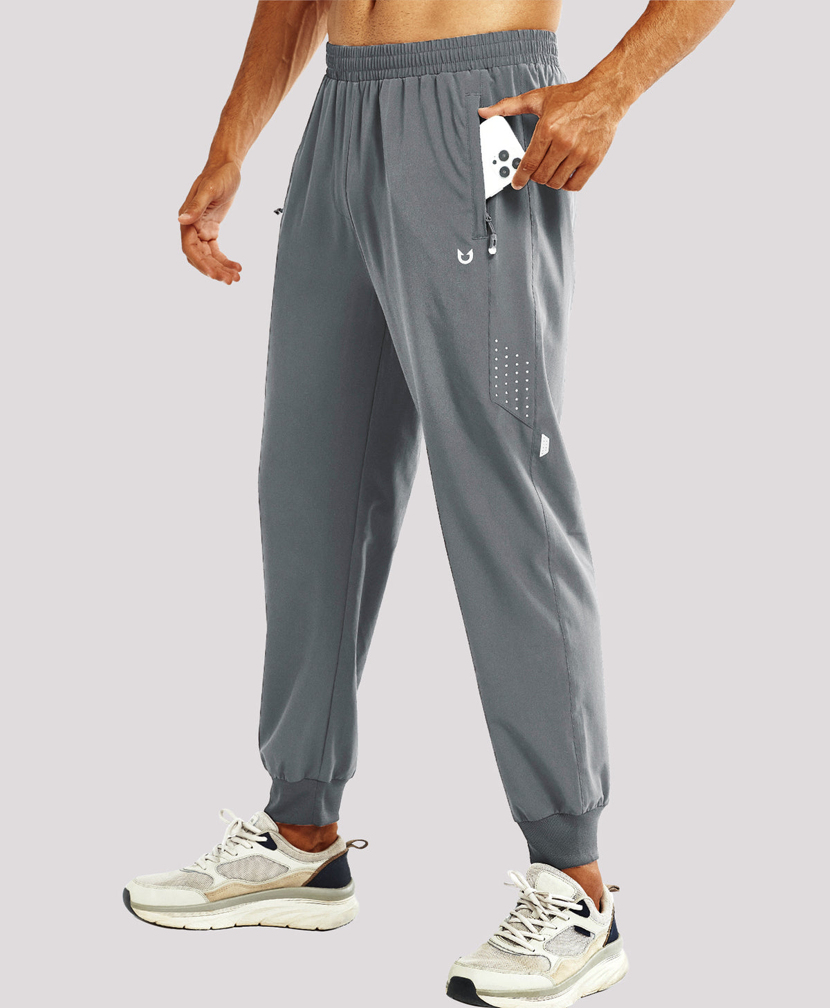 
Men's Lightweight Athletic Joggers Gym Workout Sport Pants for Running — stone