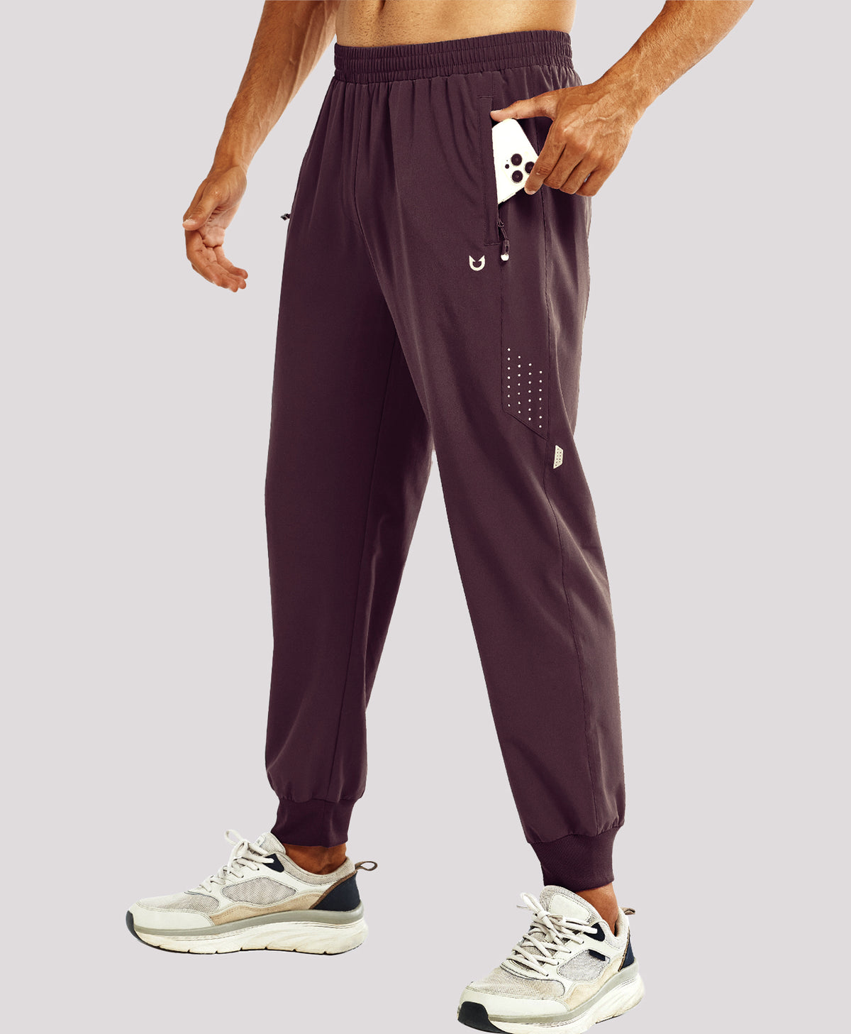
Men's Lightweight Athletic Joggers Gym Workout Sport Pants for Running — Dark Wine